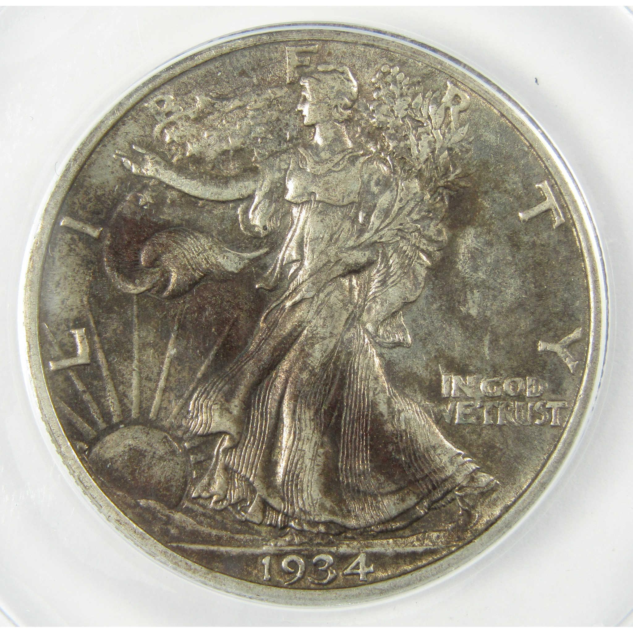 1934 Liberty Walking Silver Half Dollar AU 50 Details ANACS SKU:CP559
