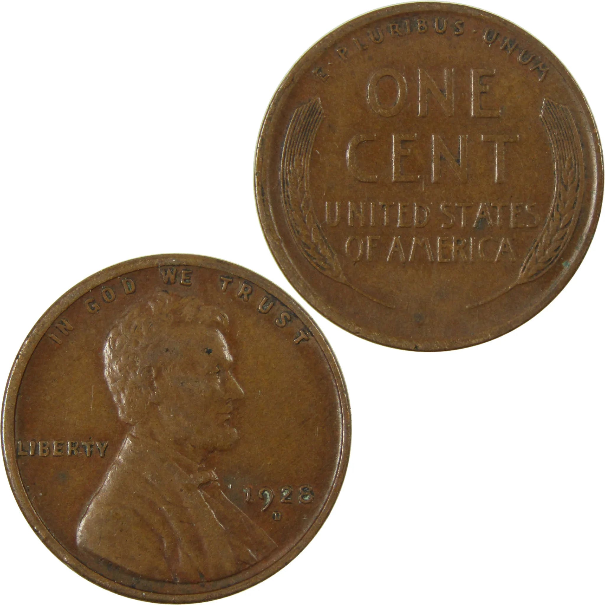 1928 D Lincoln Wheat Cent VF Very Fine Penny 1c Coin SKU:I27608