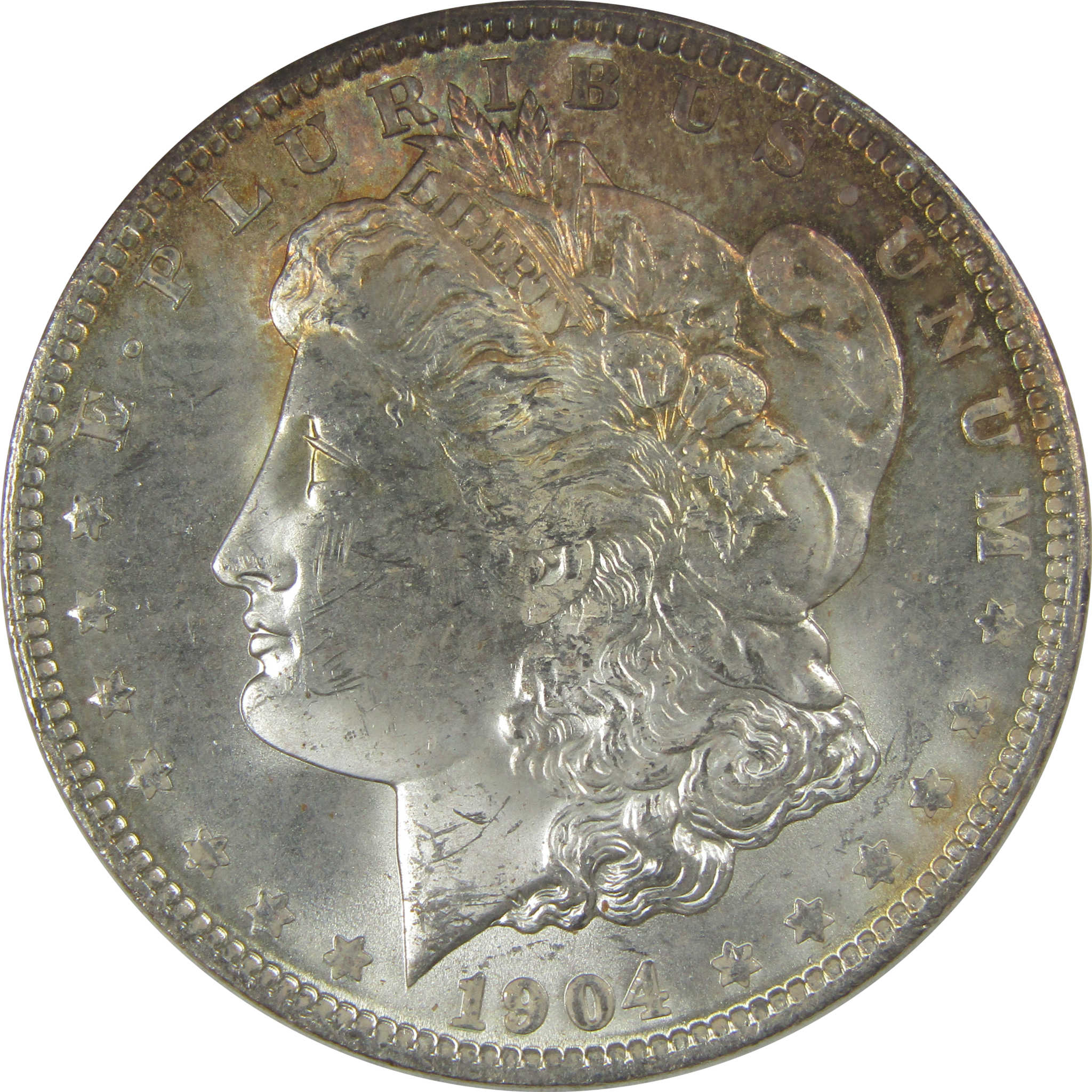 1904 O Morgan Dollar Uncirculated Silver $1 Coin Toned SKU:CP75