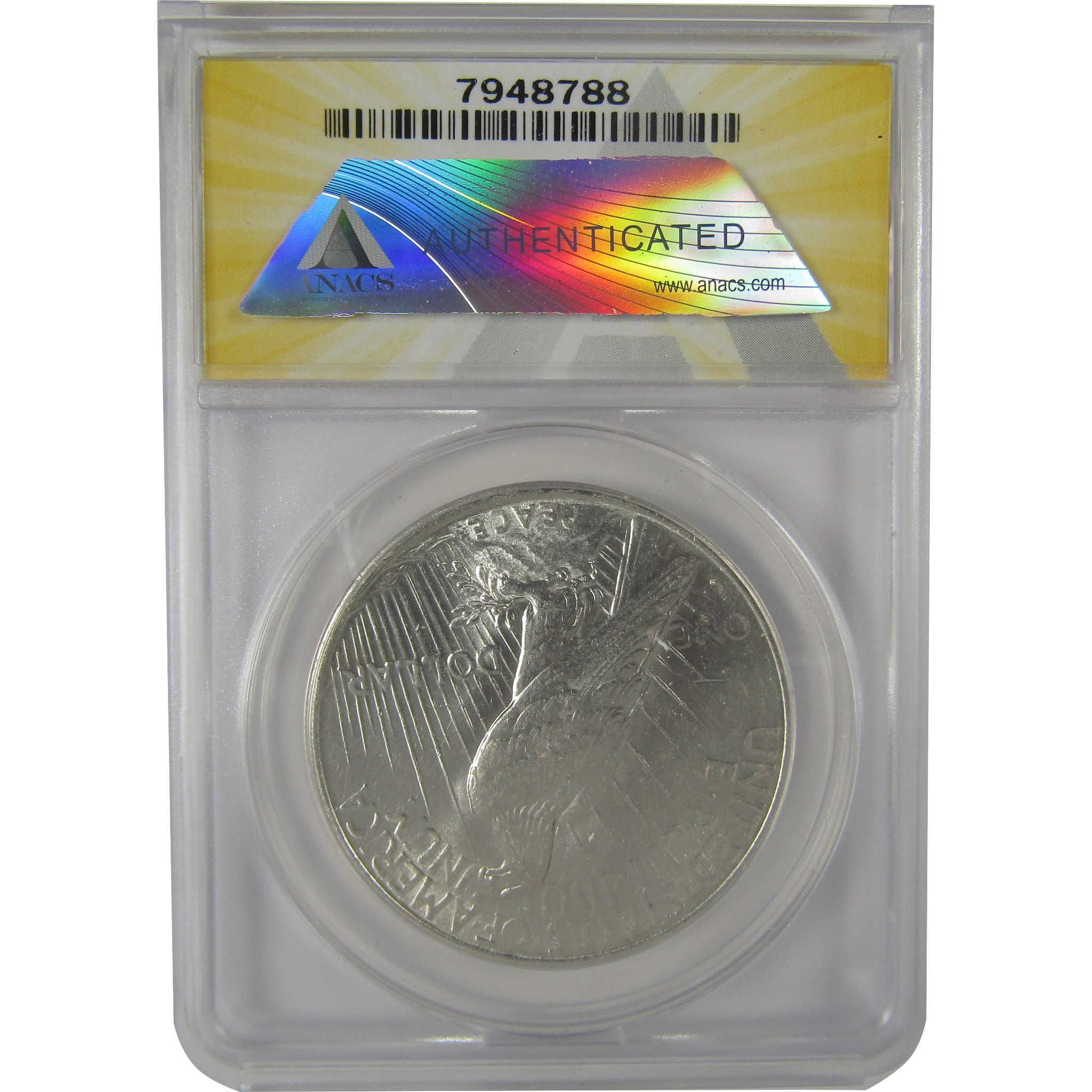 1926 D Peace Dollar MS 63 ANACS Silver Uncirculated $1 Coin SKU:I23063