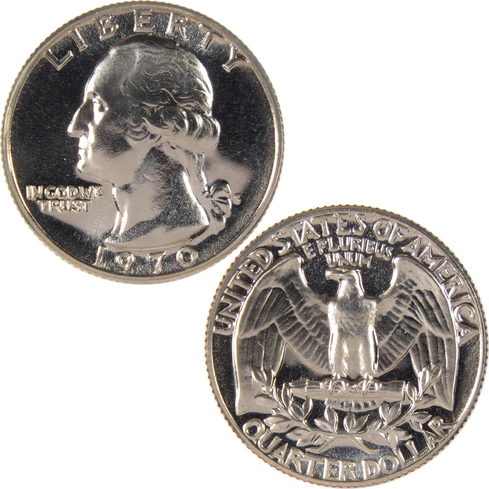 1970 Washington quarter collectible coin showing obverse and reverse sides