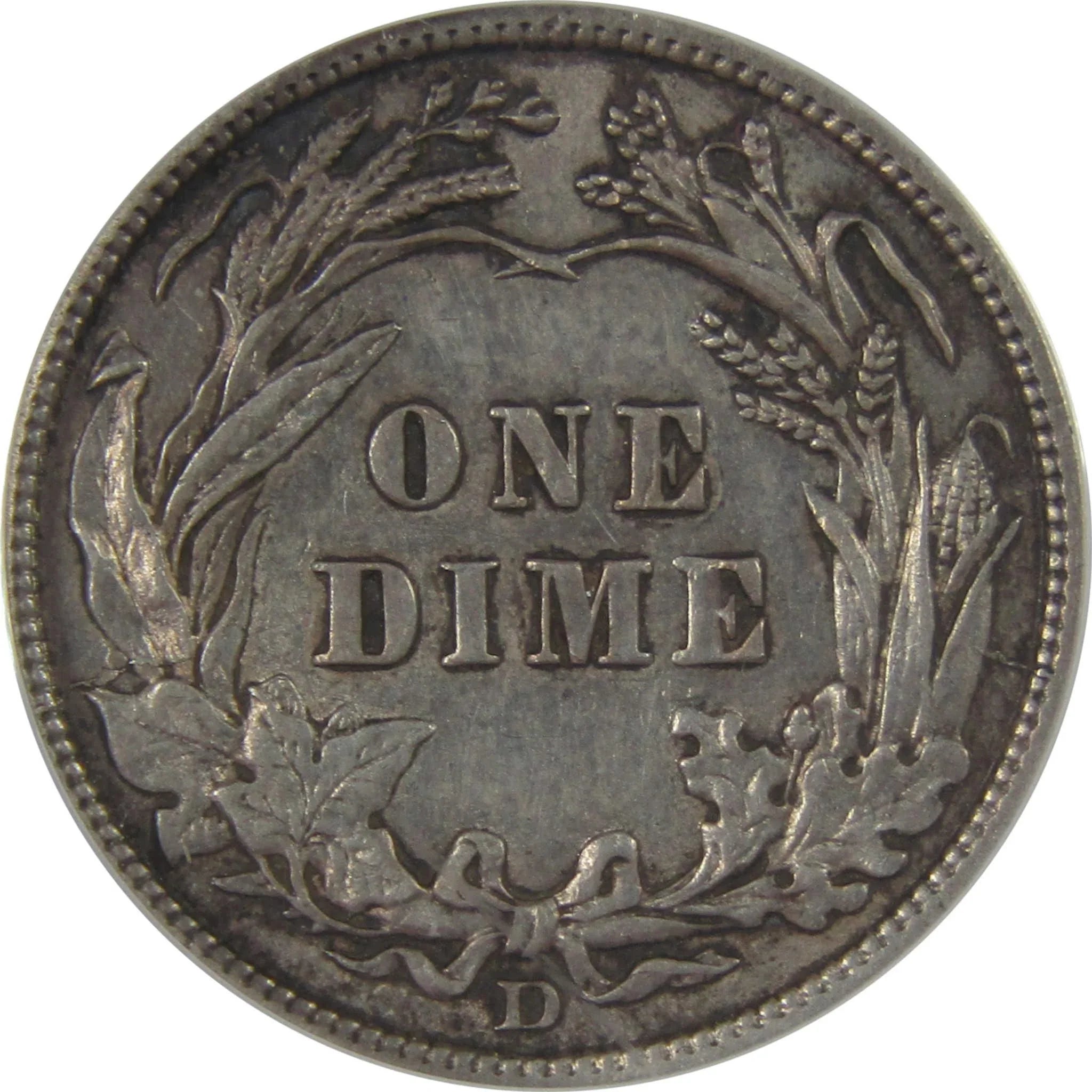 1912 D Barber Dime AU 58 Details ANACS Silver 10c Coin SKU:CPC1201