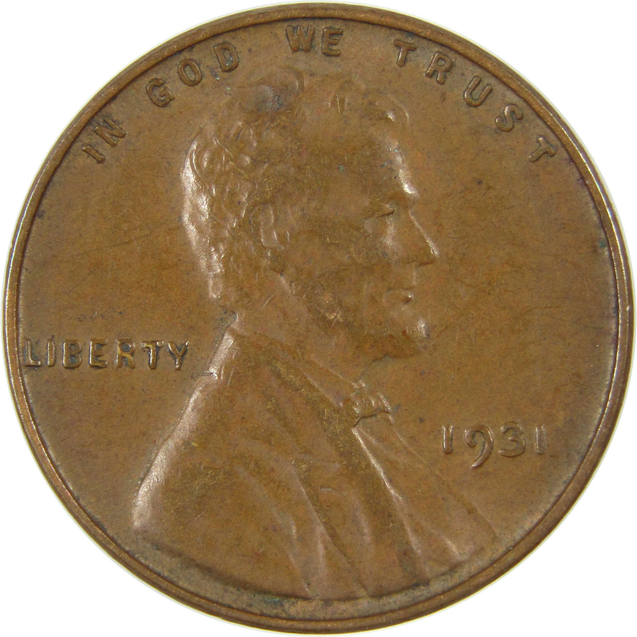 1931 Lincoln Wheat Cent XF EF Extremely Fine Penny 1c Coin SKU:I27289