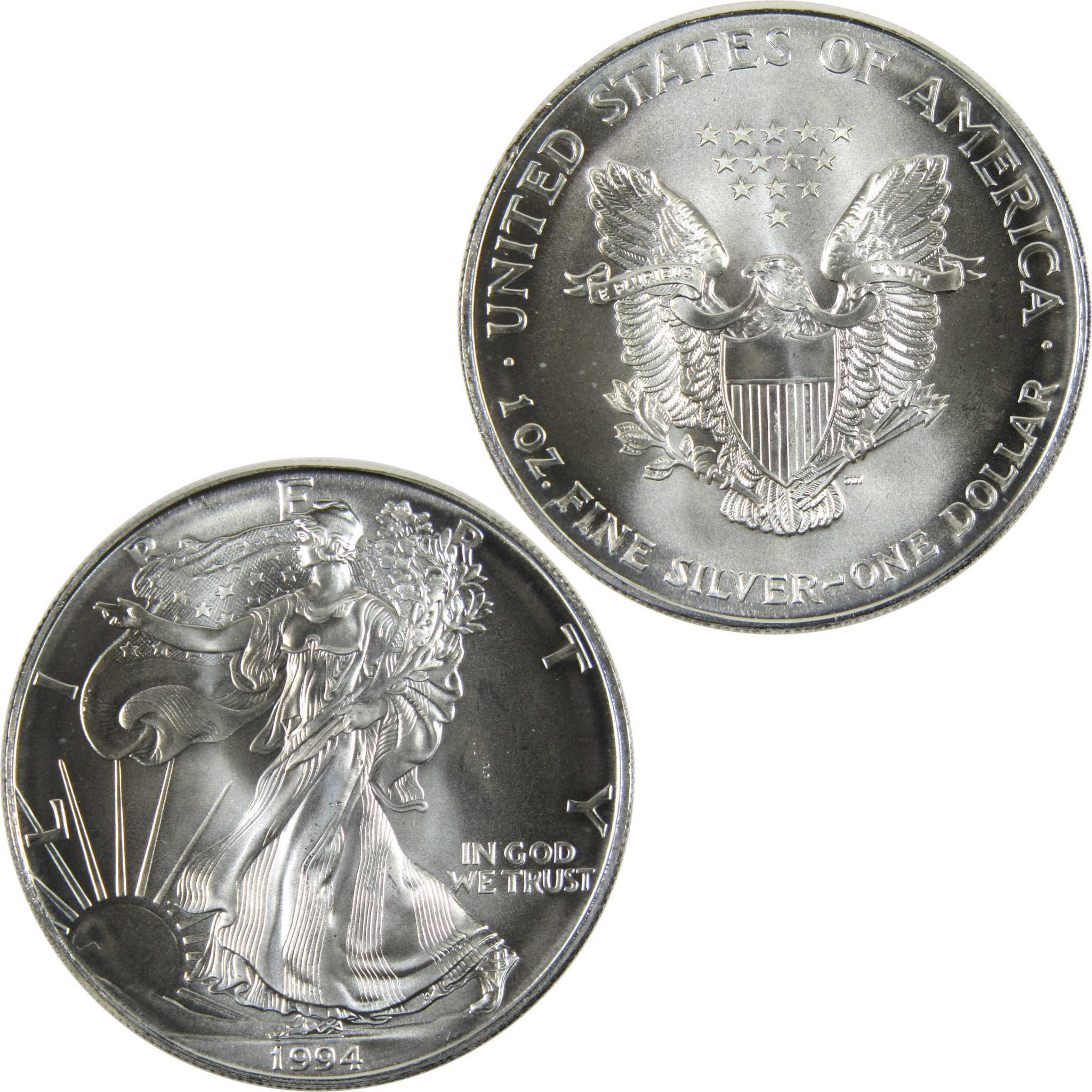 1994 American Eagle BU Uncirculated 1 oz .999 Silver Bullion $1 Coin