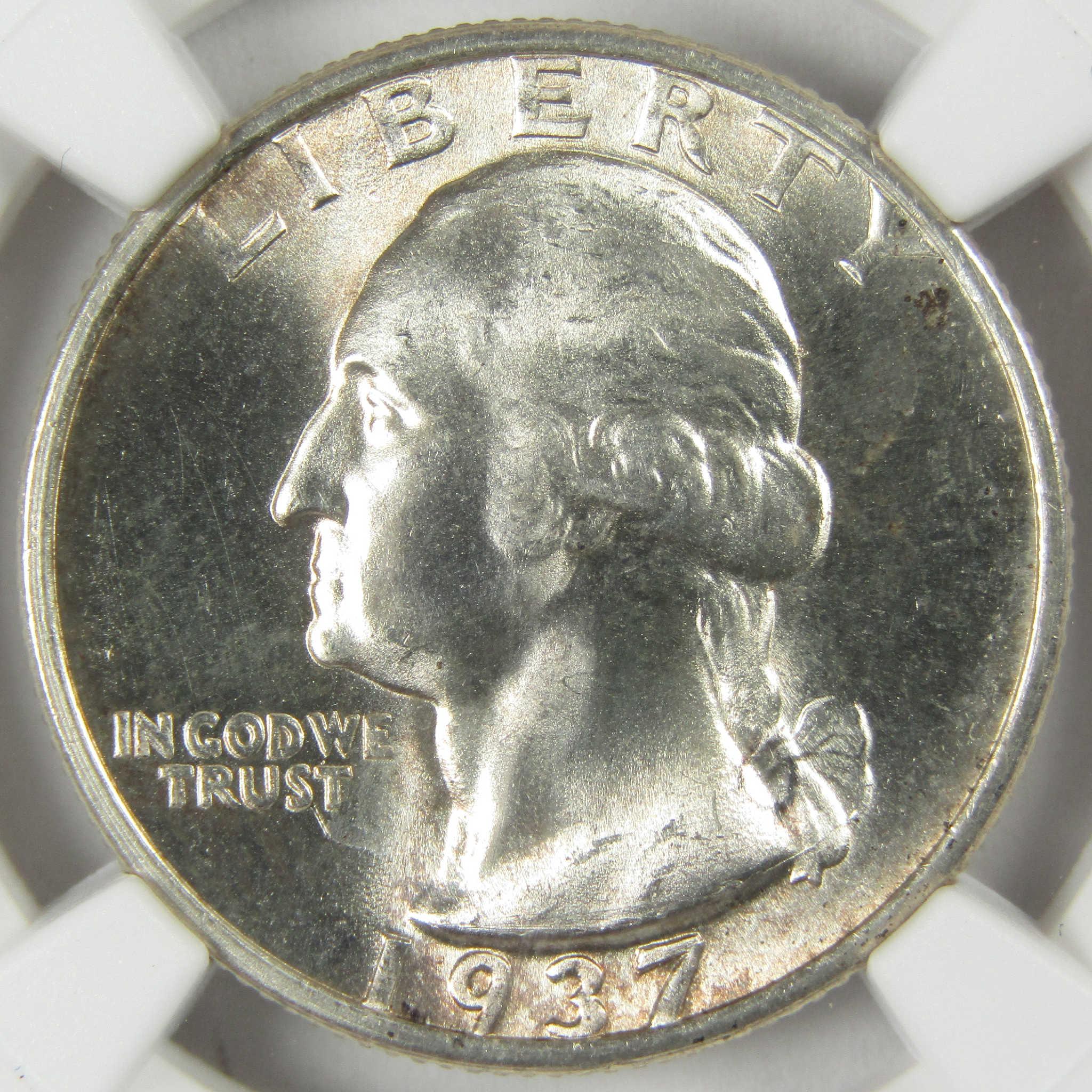 1937 S Washington Silver Quarter MS 65 NGC Uncirculated 25c Coin