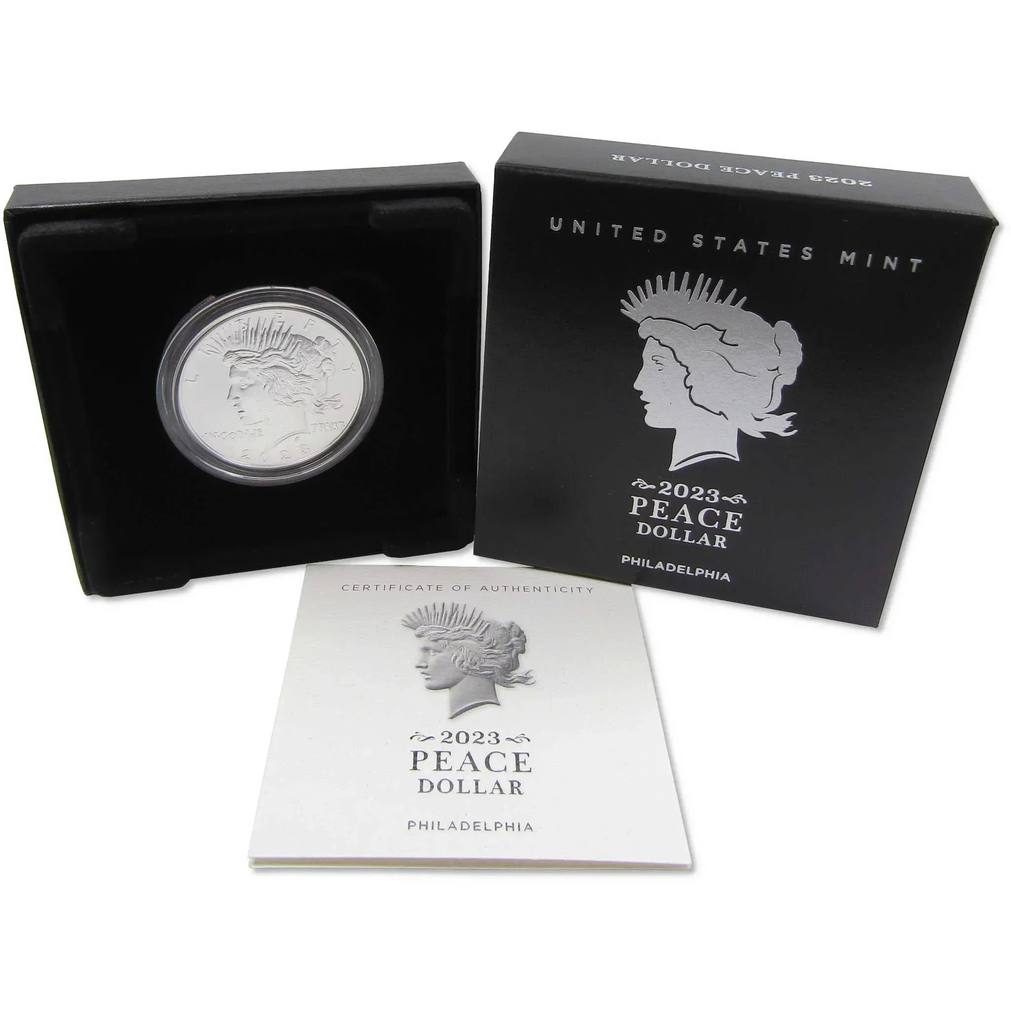 2023 Peace Dollar BU Choice Uncirculated .999 Silver Bullion OGP COA