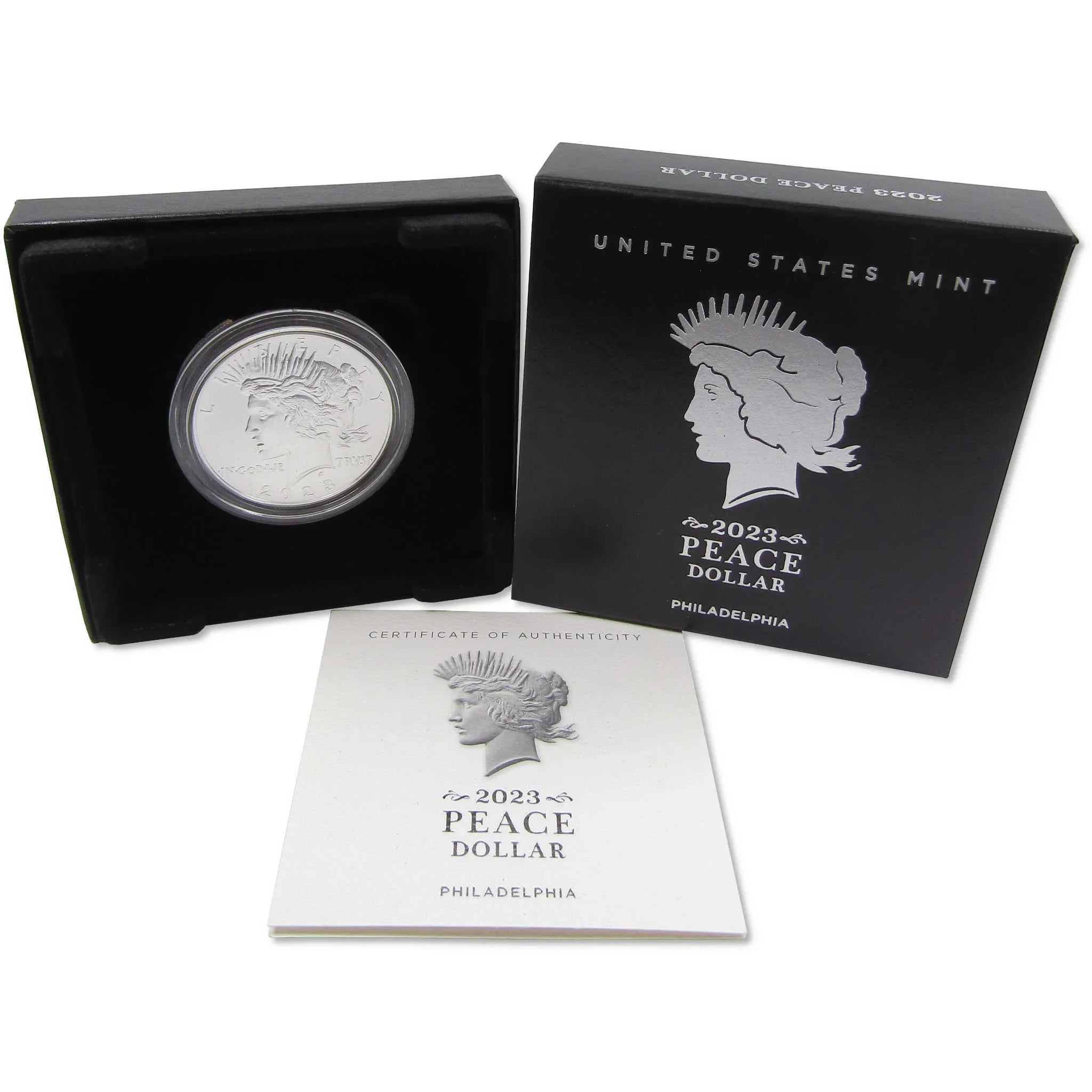 2023 Peace Dollar BU Choice Uncirculated .999 Silver Bullion OGP COA