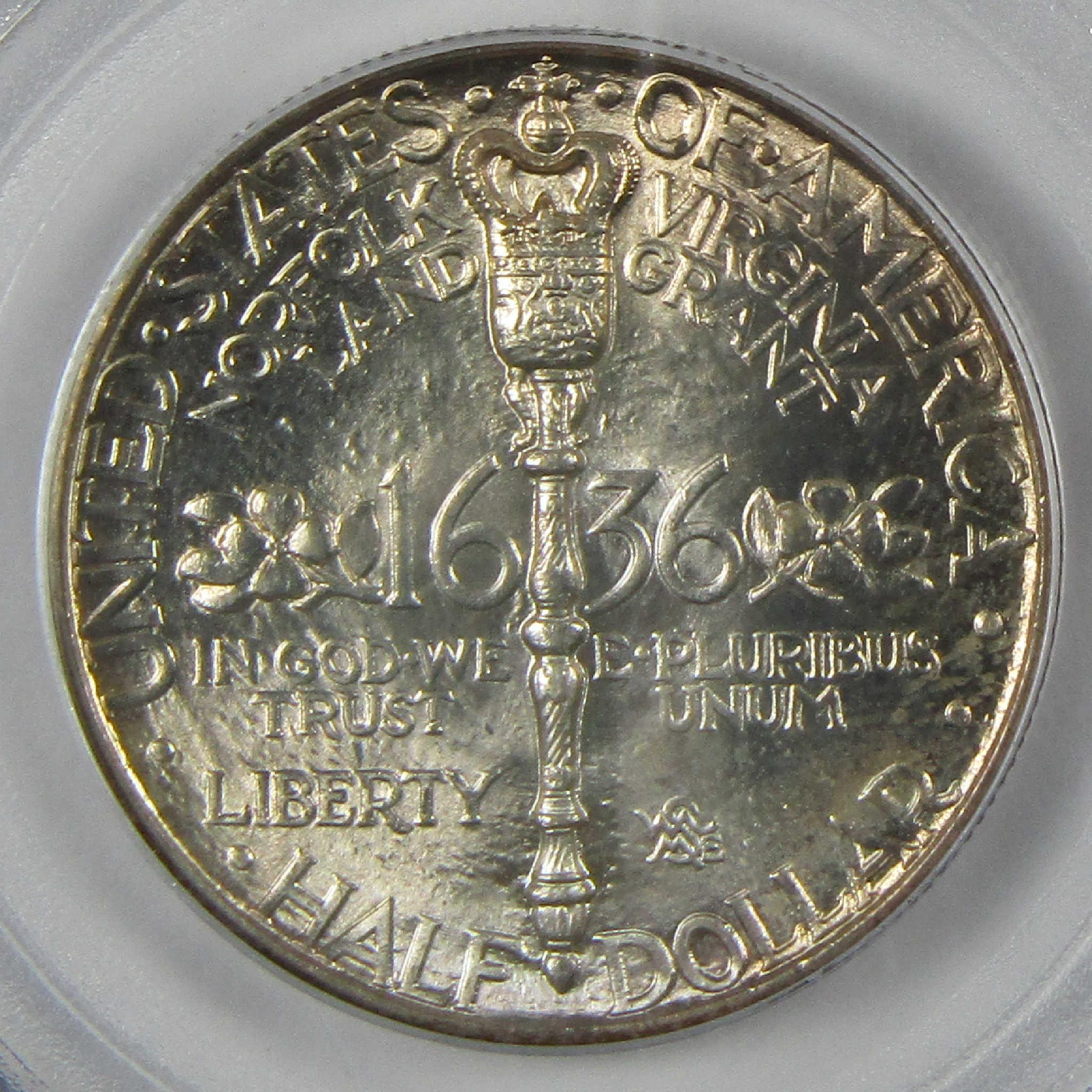 1936 Norfolk Virginia Commemorative Silver Half Dollar MS 67 PCGS