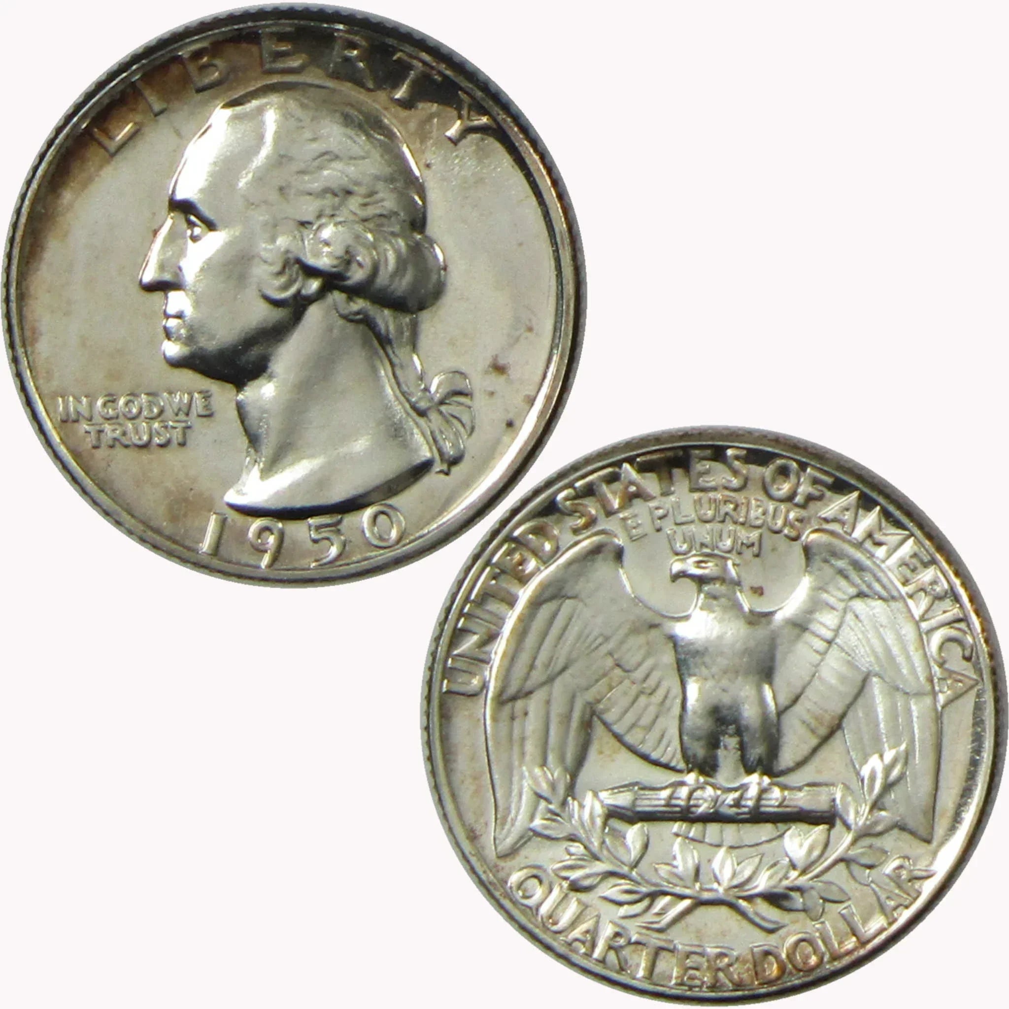 1950 Washington Silver Quarter Very Choice Proof 25c Coin Collectible