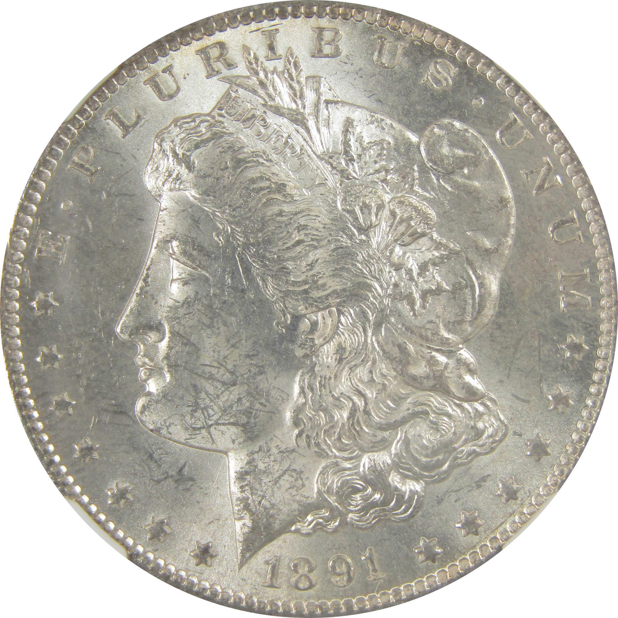 1891 CC VAM-3 Spitting Eagle Top 100 Morgan Dollar MS61 NGC SKU:I21999 - Morgan coin - Morgan silver dollar - Morgan silver dollar for sale - Profile Coins & Collectibles