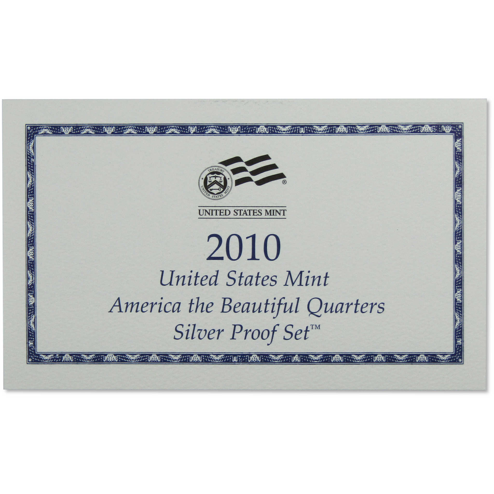 2010 America the Beautiful Quarter Silver Proof Set U.S. Mint OGP COA