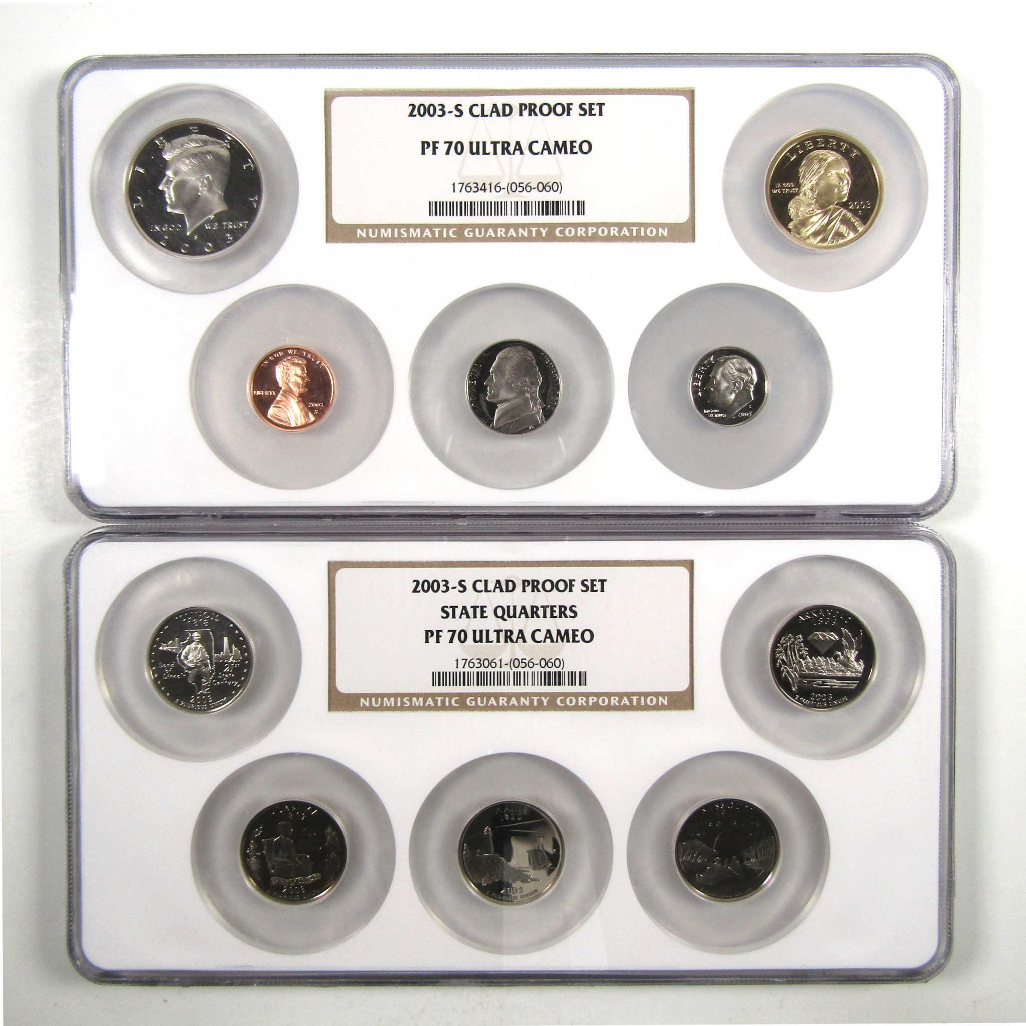 2003 S U.S Mint Proof Set PF 70 UCAM NGC Clad Proof SKU:CPC5010