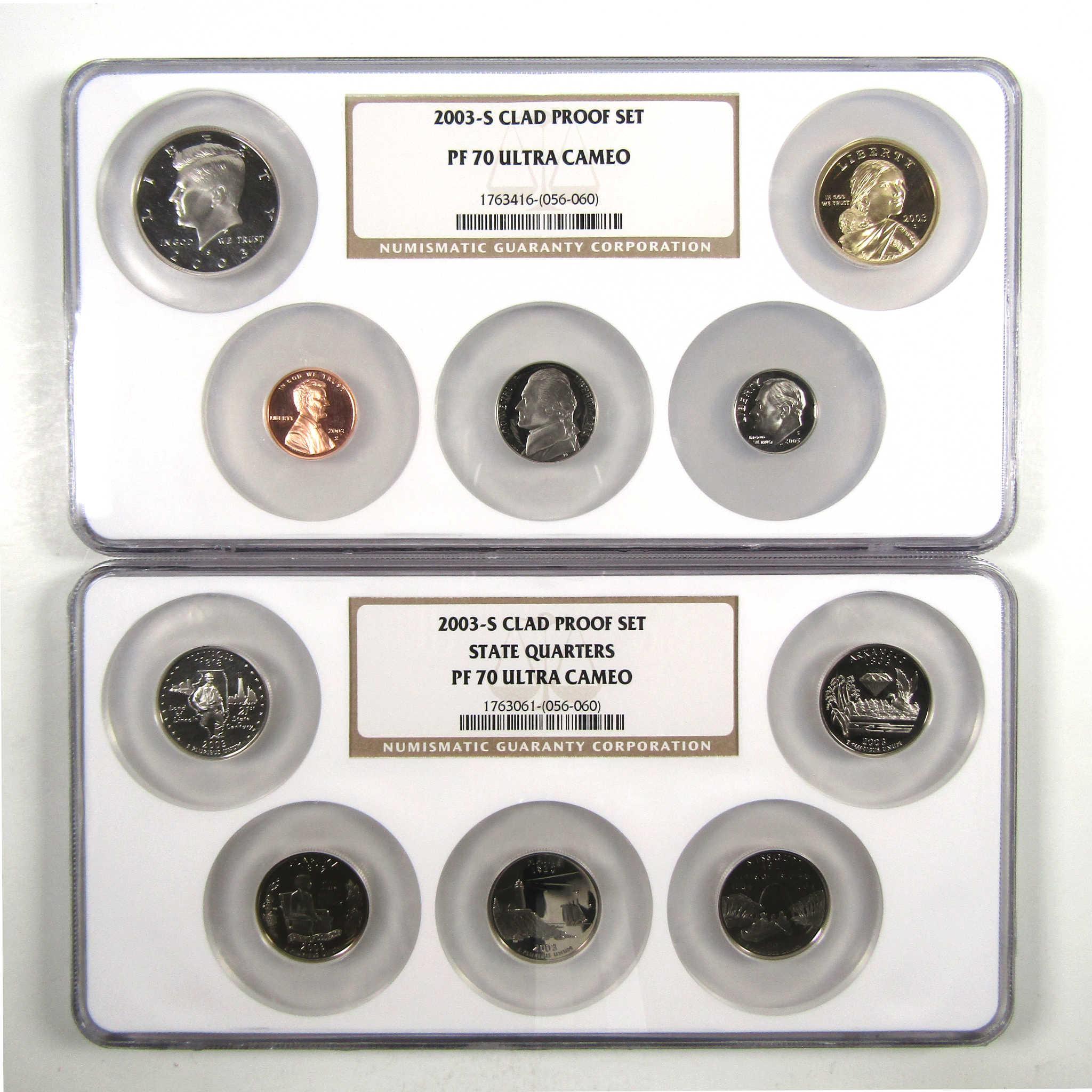 2003 S U.S Mint Proof Set PF 70 UCAM NGC Clad Proof SKU:CPC5010