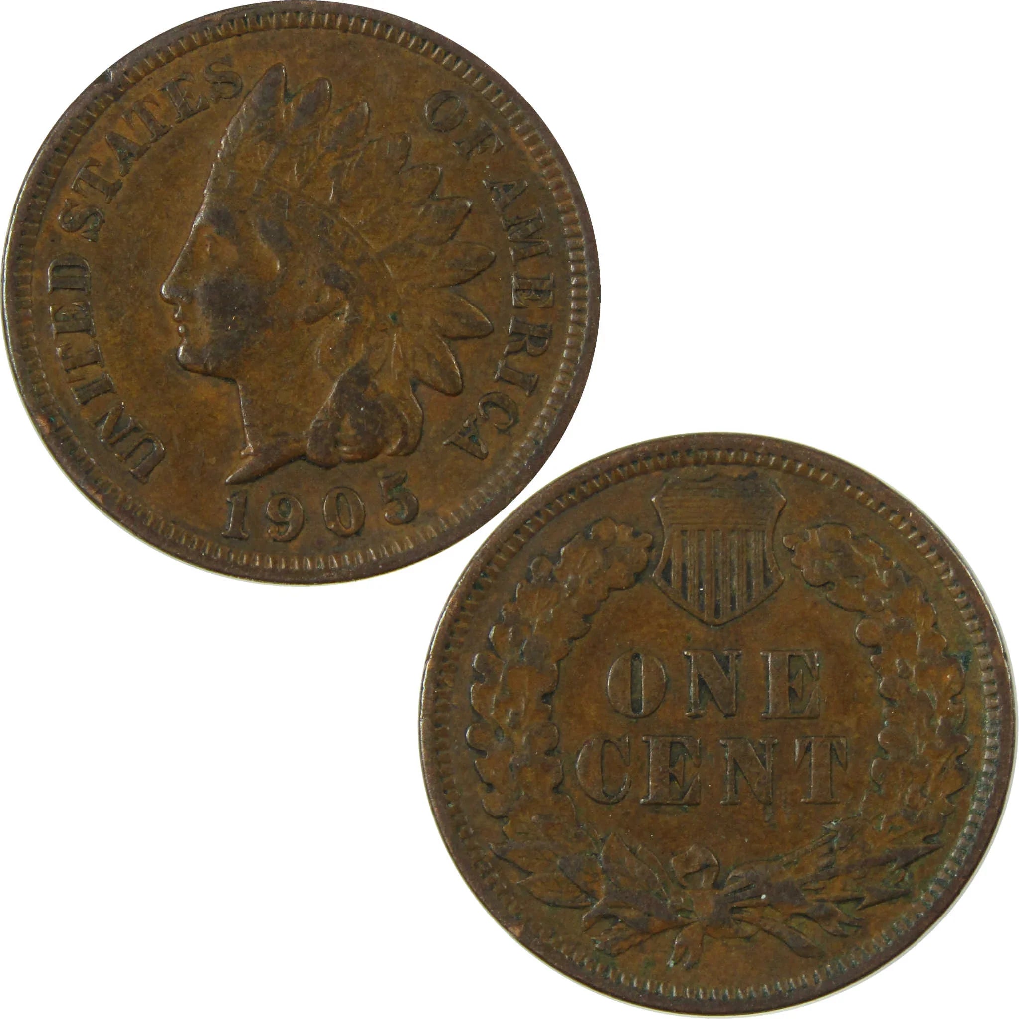 1905 Indian Head Cent XF EF Extremely Fine Penny 1c Coin SKU:I26957