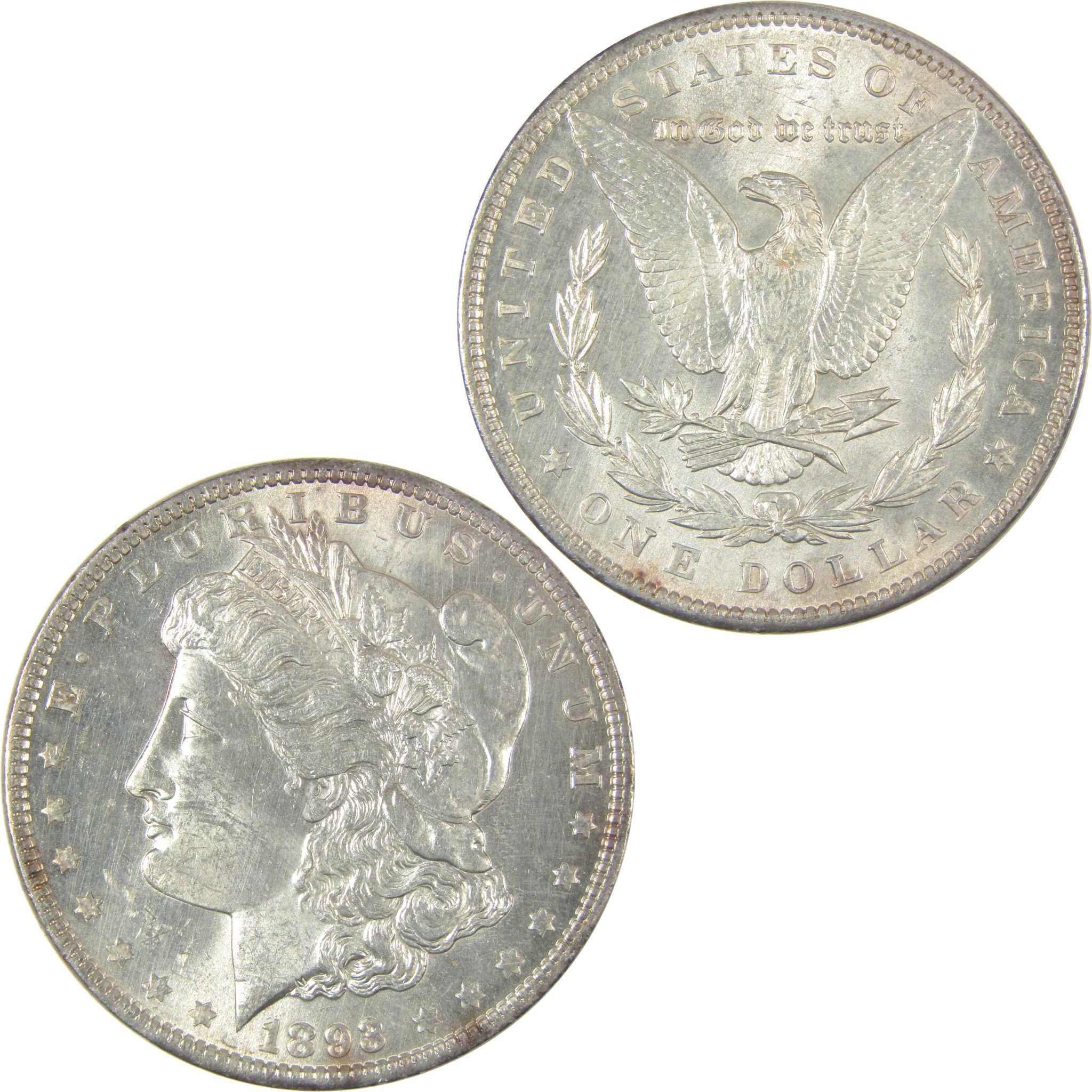 1893 Morgan Dollar Uncirculated Details Silver $1 Coin SKU:I22495 - Morgan coin - Morgan silver dollar - Morgan silver dollar for sale - Profile Coins & Collectibles