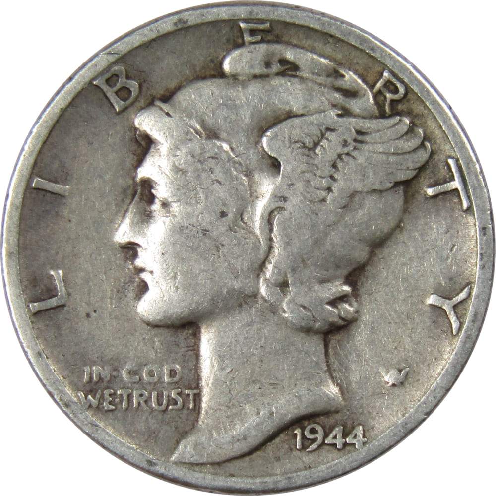 1944 Mercury Dime VG Very Good 90% Silver 10c US Coin Collectible