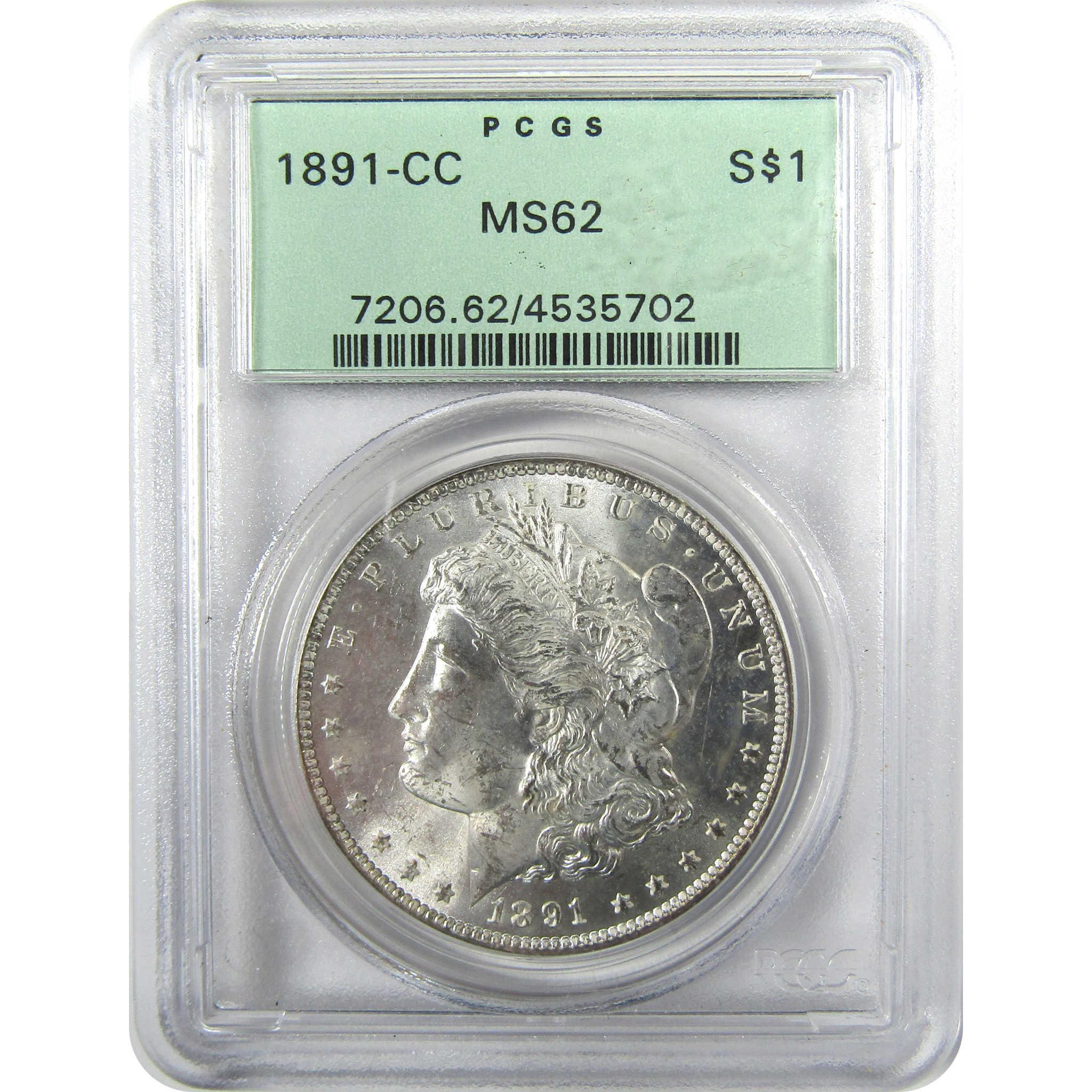 1891 CC Morgan Silver Dollar MS 62 PCGS Uncirculated SKU:CP1050 - Morgan coin - Morgan silver dollar - Morgan silver dollar for sale - Profile Coins & Collectibles