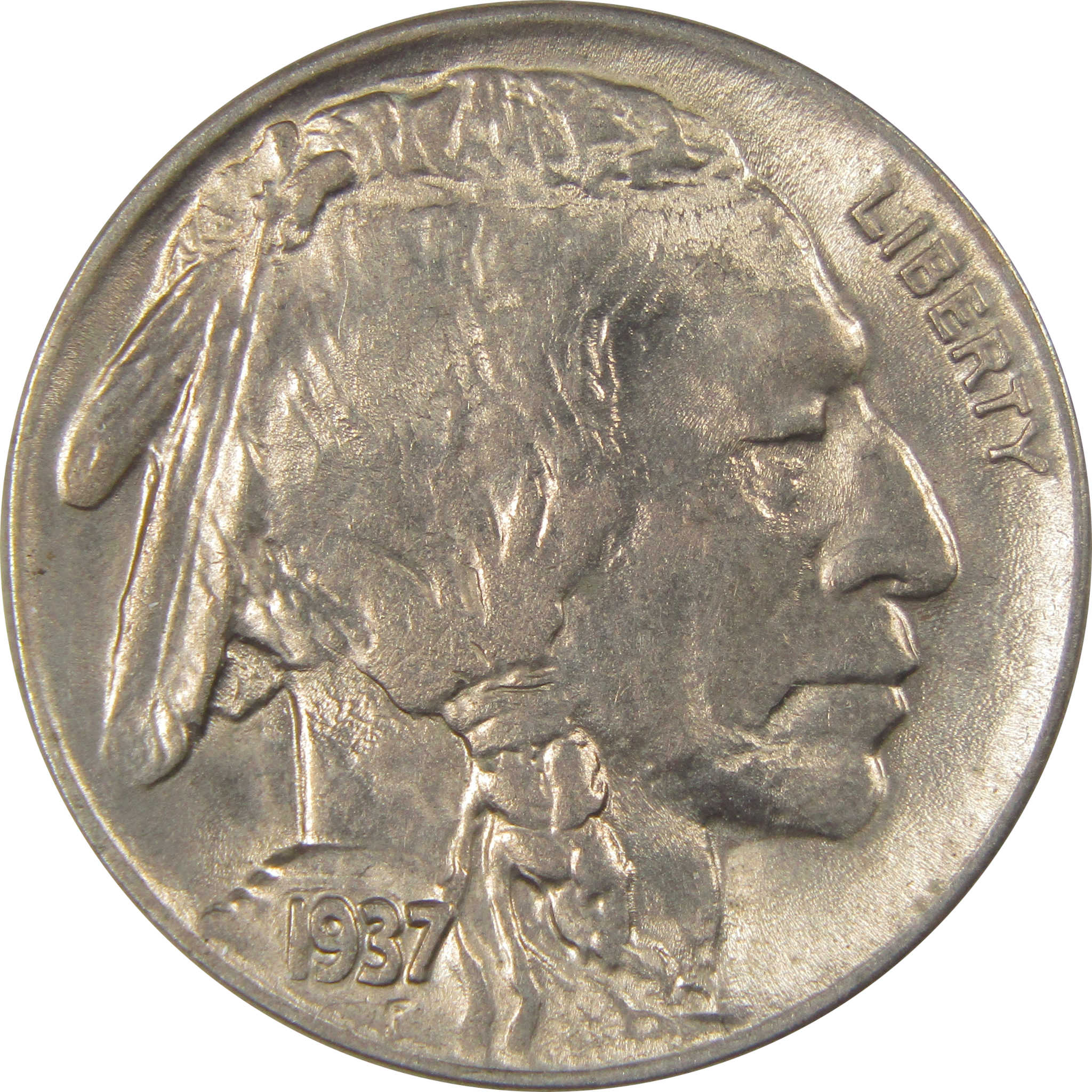 1937 D Indian Head Buffalo Nickel BU Choice Uncirculated SKU:I23870
