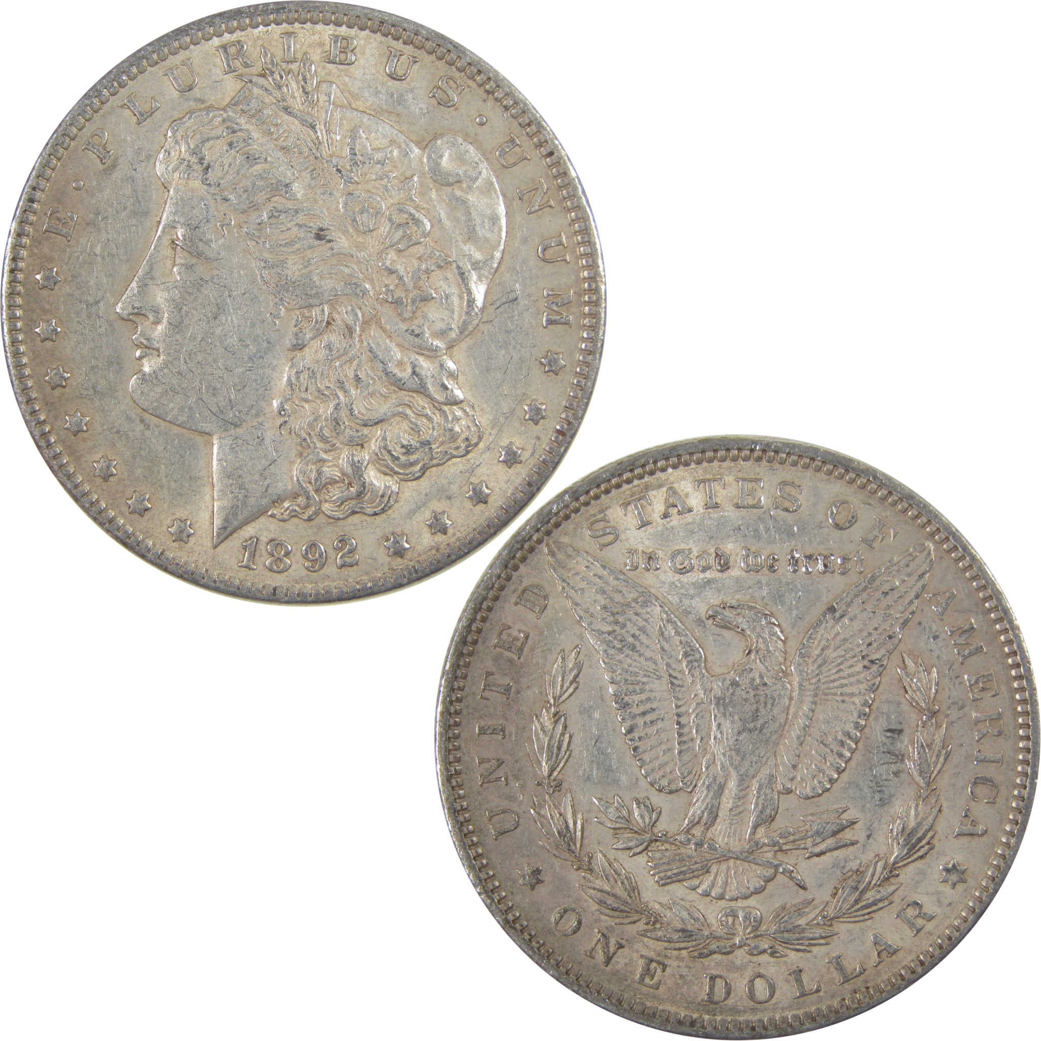 1892 Morgan Dollar Extremely Fine / About Uncirculated SKU:I16724 - Morgan coin - Morgan silver dollar - Morgan silver dollar for sale - Profile Coins & Collectibles