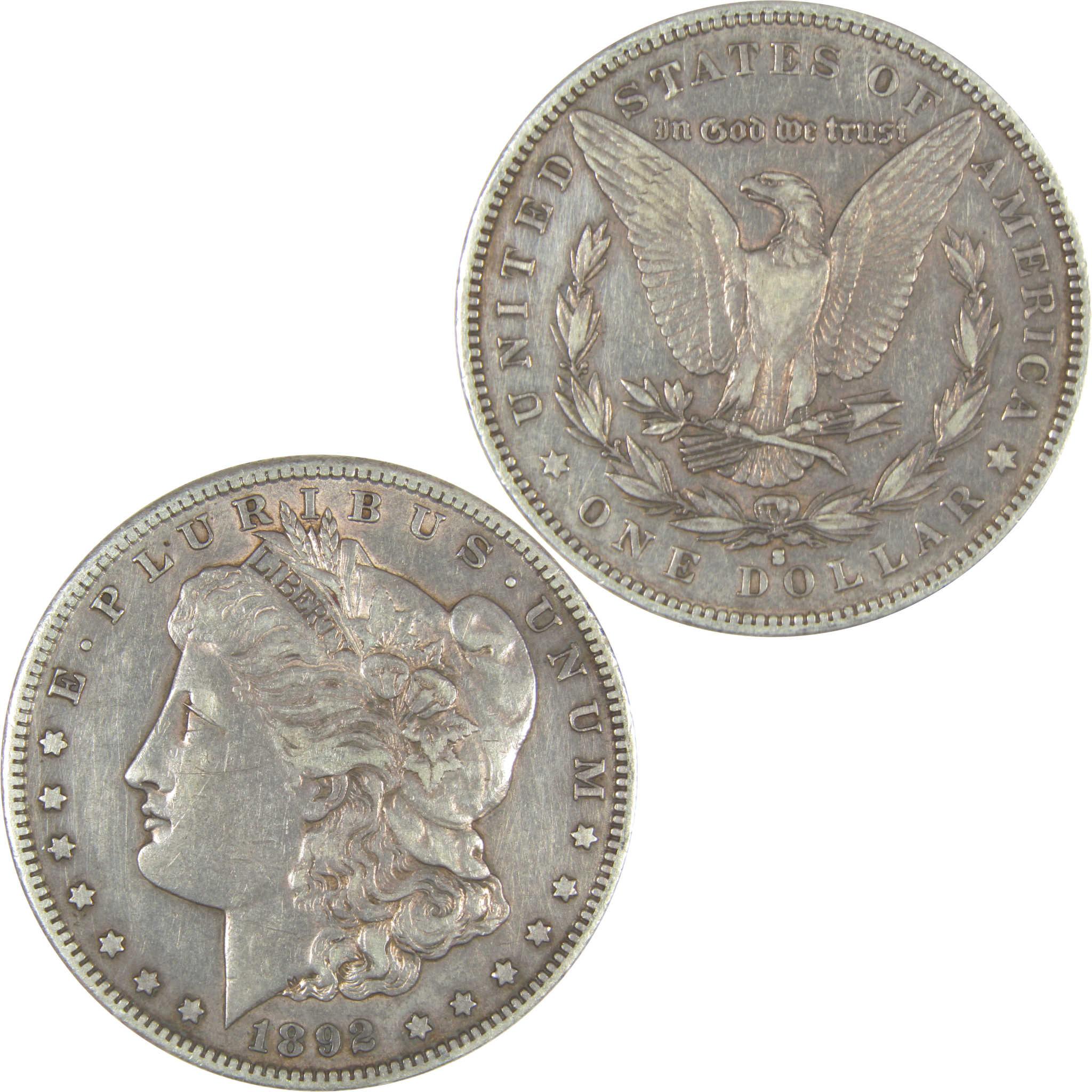 1892 S Morgan Dollar XF EF Extremely Fine Details Silver SKU:I22498 - Morgan coin - Morgan silver dollar - Morgan silver dollar for sale - Profile Coins & Collectibles