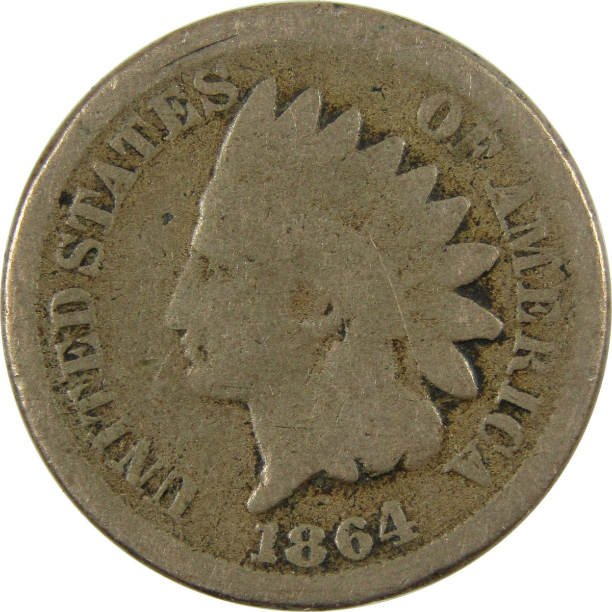 1864 Indian Head Copper-Nickel Cent AG About Good Penny SKU:CP1116