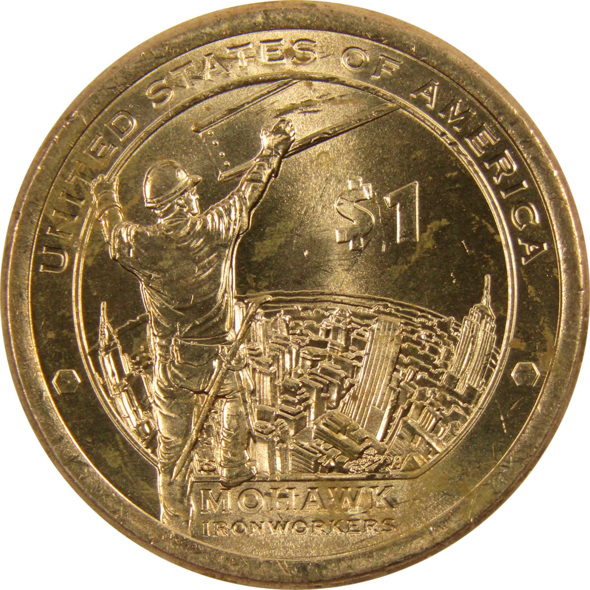 2015 P Mohawk Ironworkers Native American Dollar BU Uncirculated $1