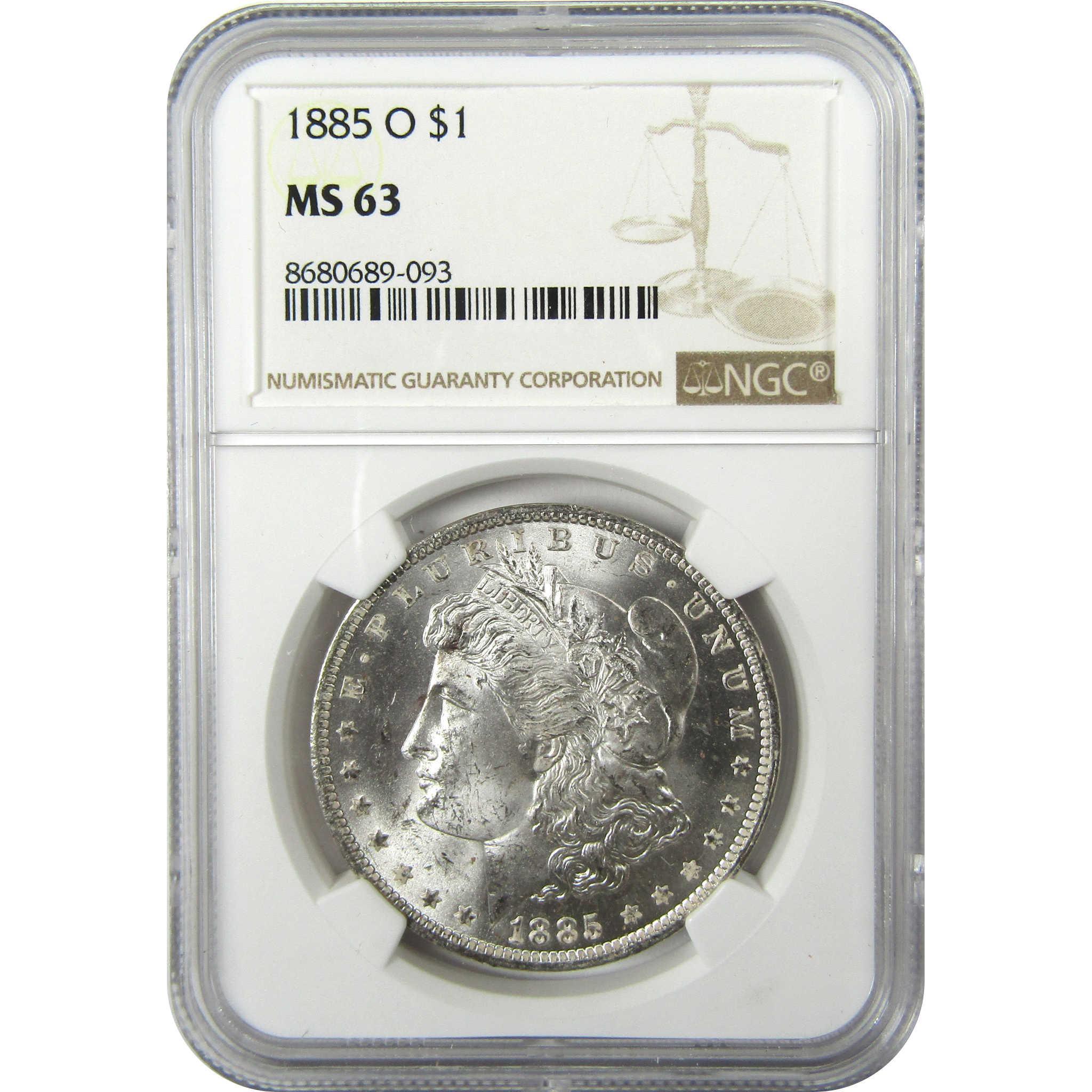 1885 O Morgan Silver Dollar MS 63 NGC Uncirculated $1 Coin SKU:I25919 - Morgan coin - Morgan silver dollar - Morgan silver dollar for sale - Profile Coins & Collectibles