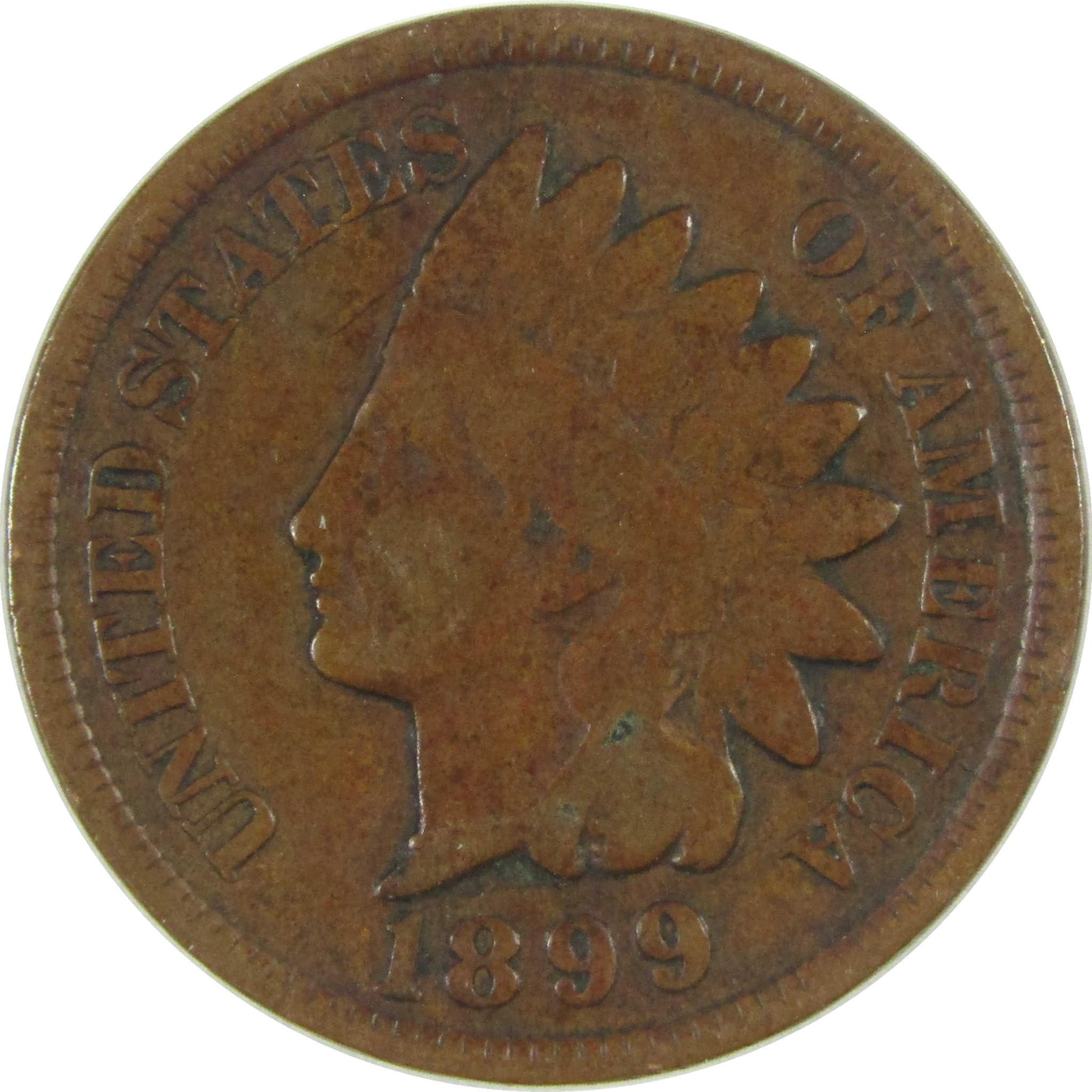 1899 Indian Head Cent G Good Penny 1c Coin Collectible SKU:I26812