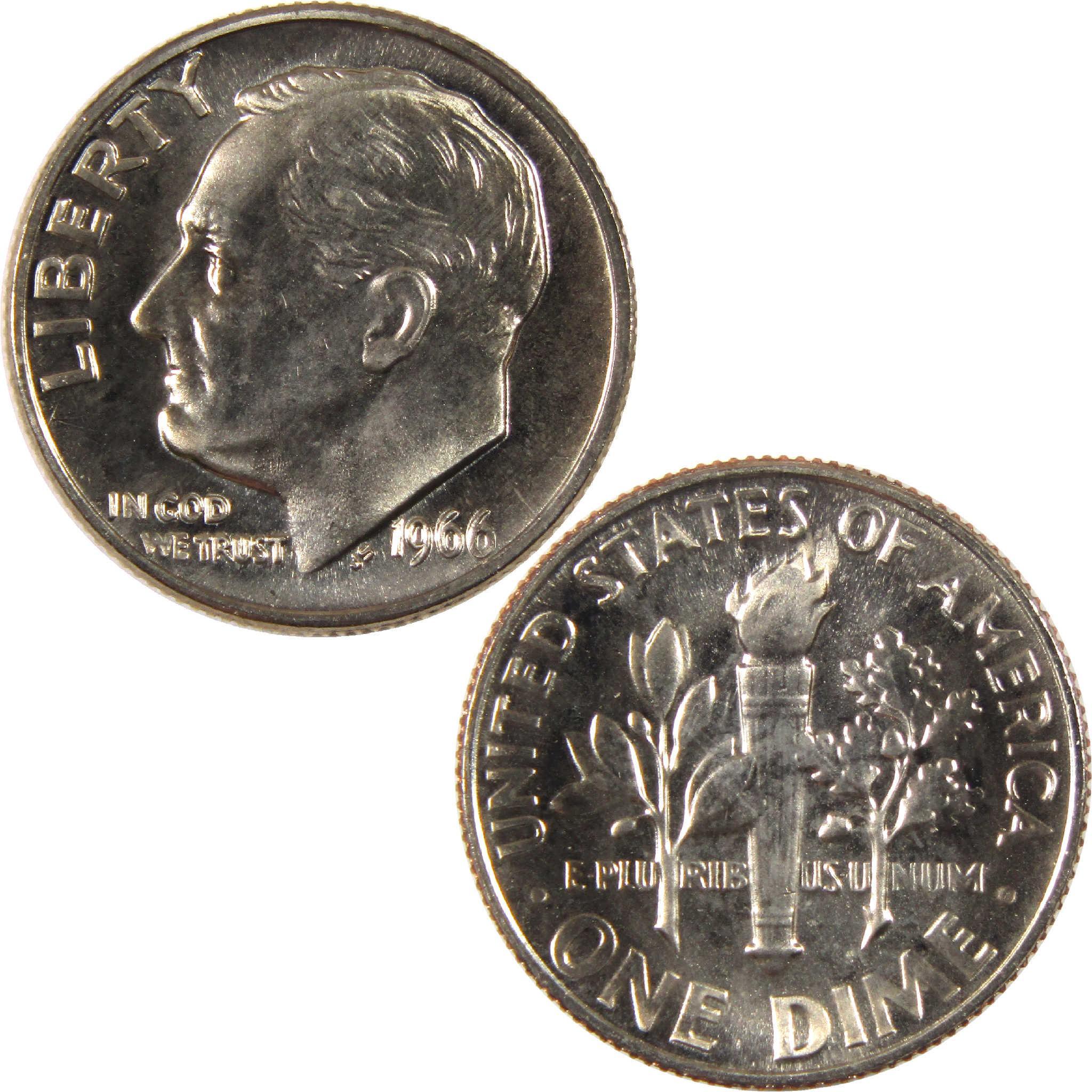 1966 SMS Roosevelt Dime Uncirculated Clad 10c Coin