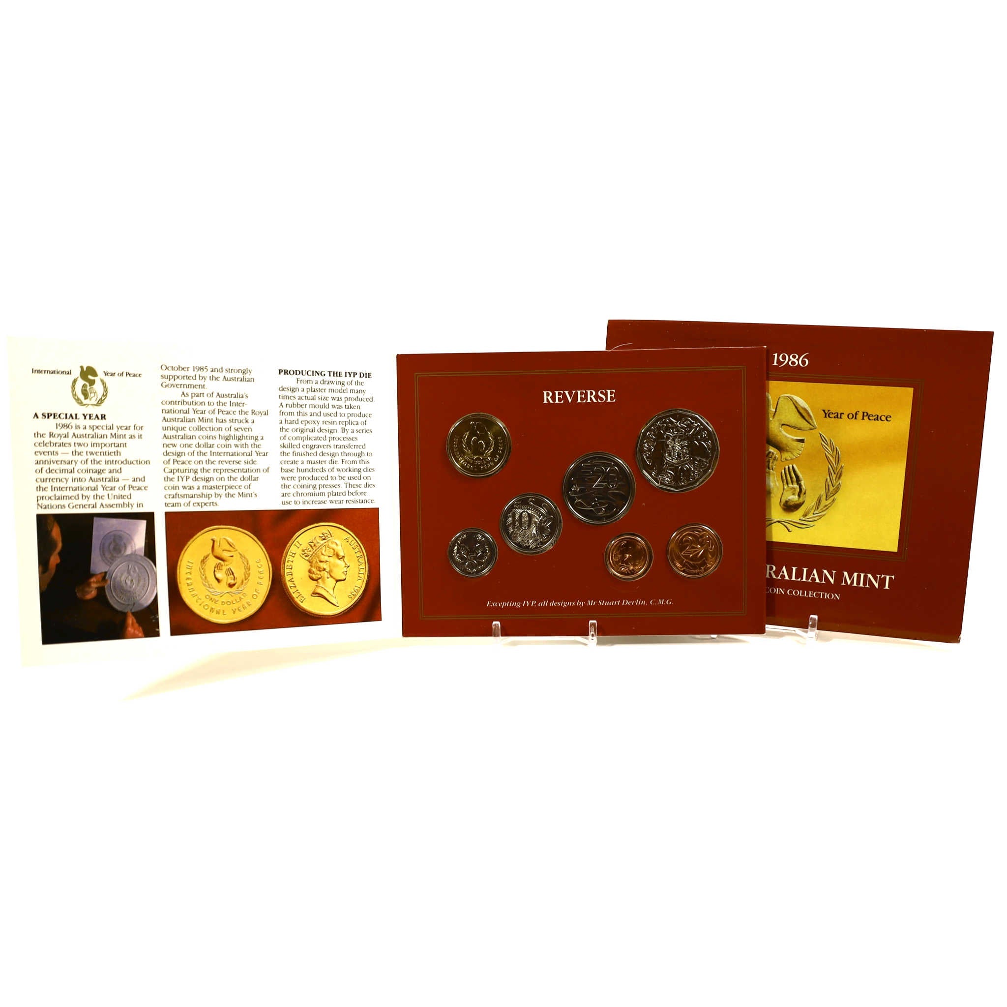 1986 Australian Year of Peace Uncirculated Coin Collection SKU:CPC6217