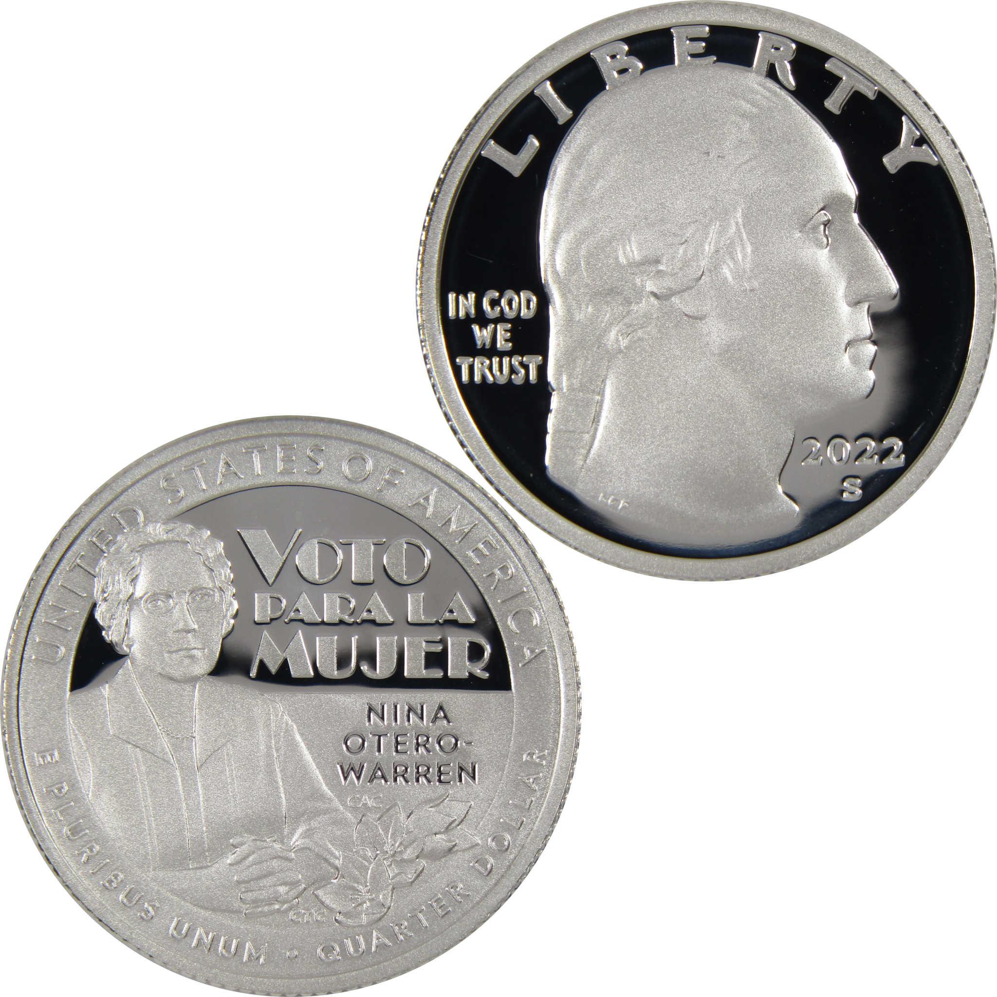 2022 S Nina Otero-Warren American Women Quarter .999 Silver Proof Coin