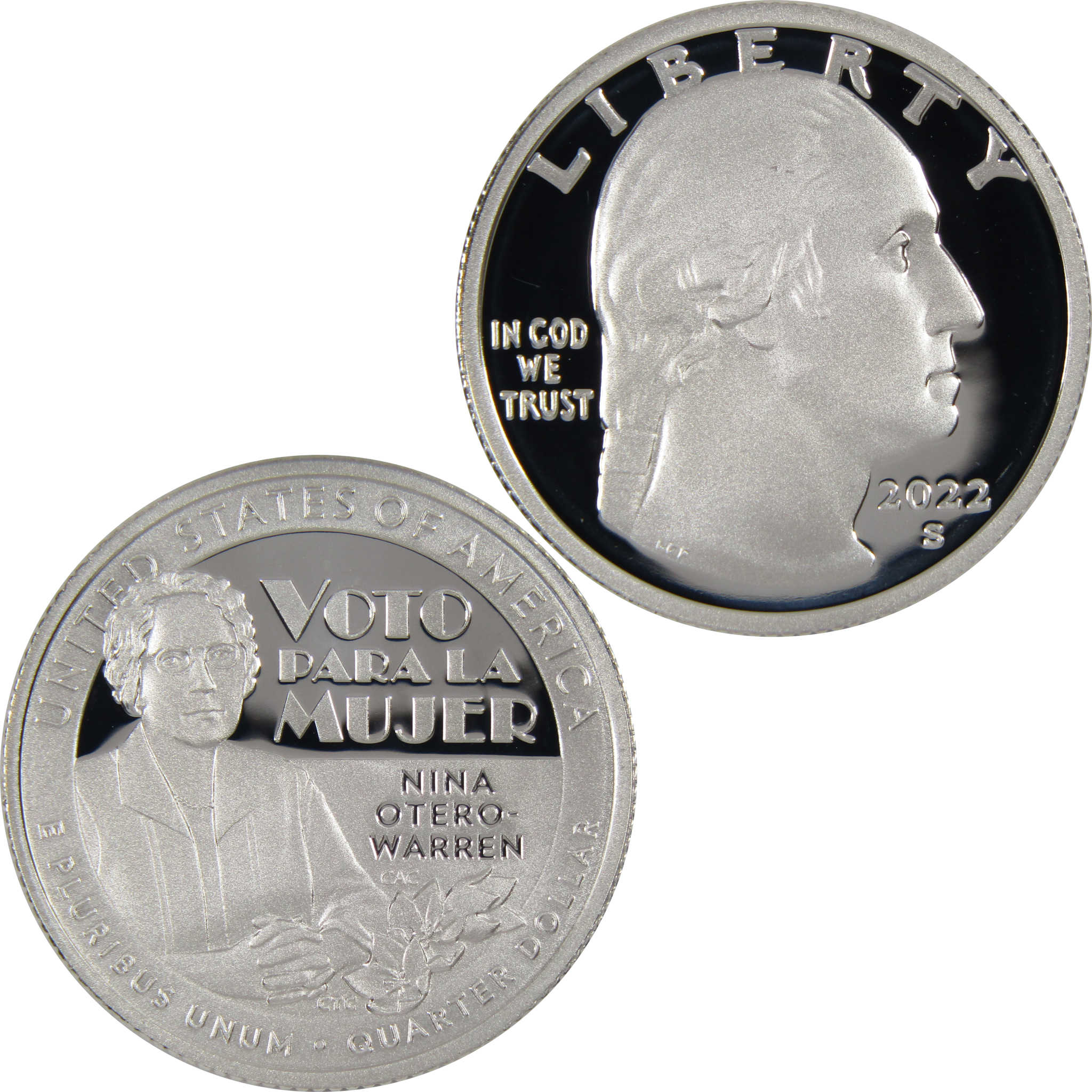 2022 S Nina Otero-Warren American Women Quarter .999 Silver Proof Coin