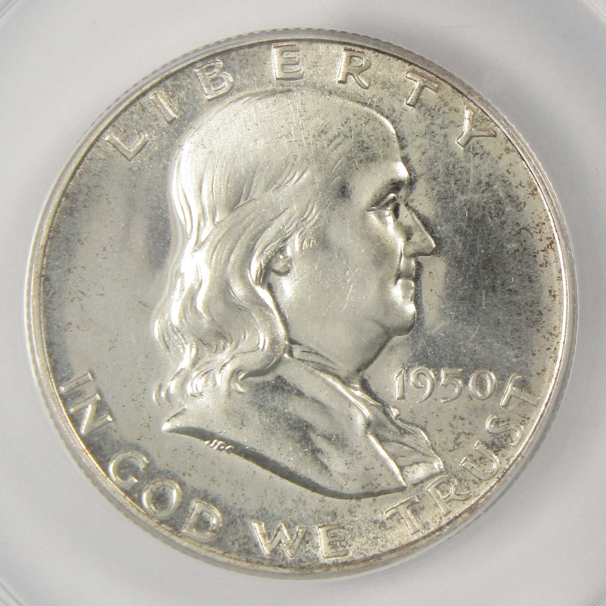 1950 Franklin Silver Half Dollar PF 63 ANACS Proof 50c Coin SKU:I28755