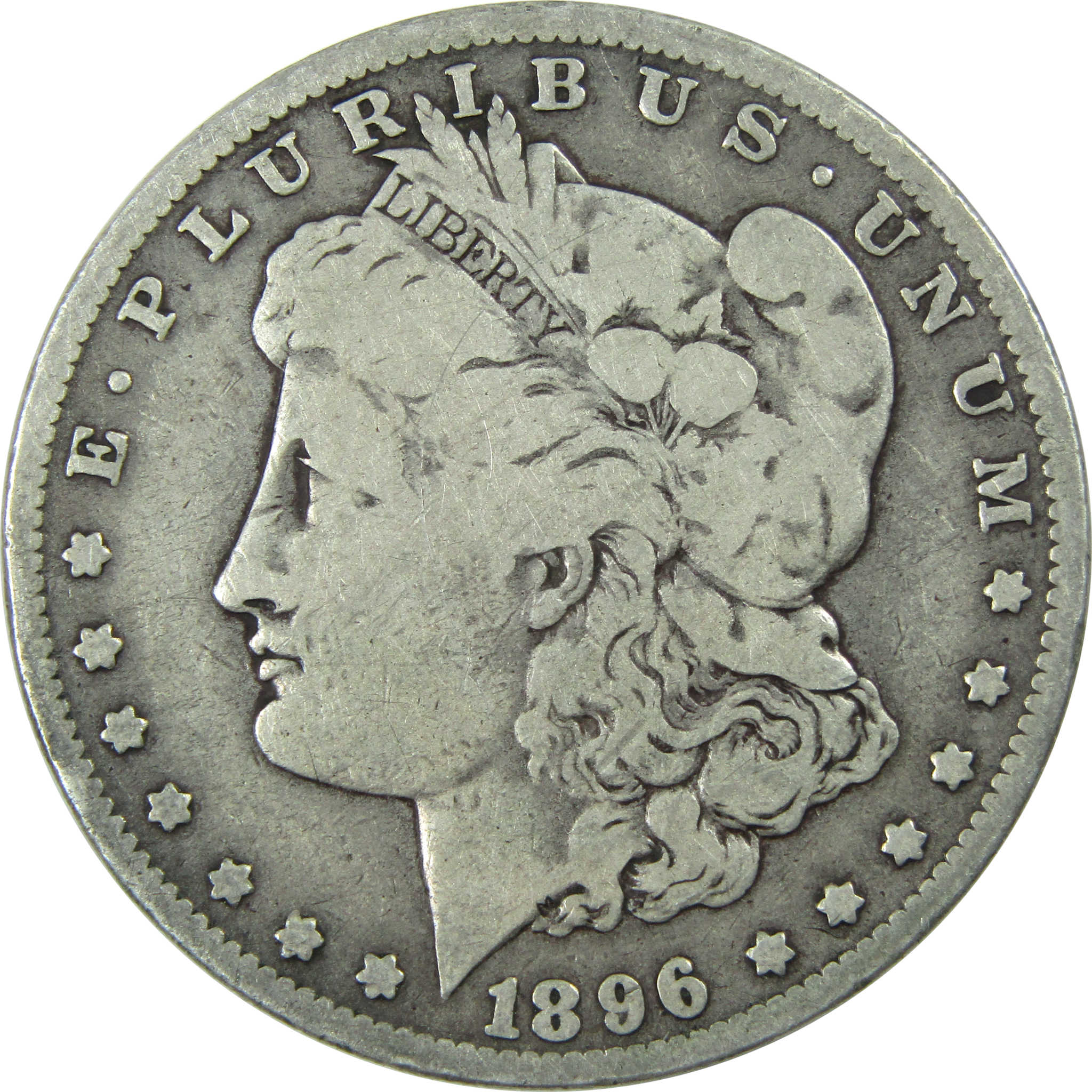 1896 O Morgan Dollar VG Very Good Silver $1 Coin SKU:I13725 - Morgan coin - Morgan silver dollar - Morgan silver dollar for sale - Profile Coins & Collectibles