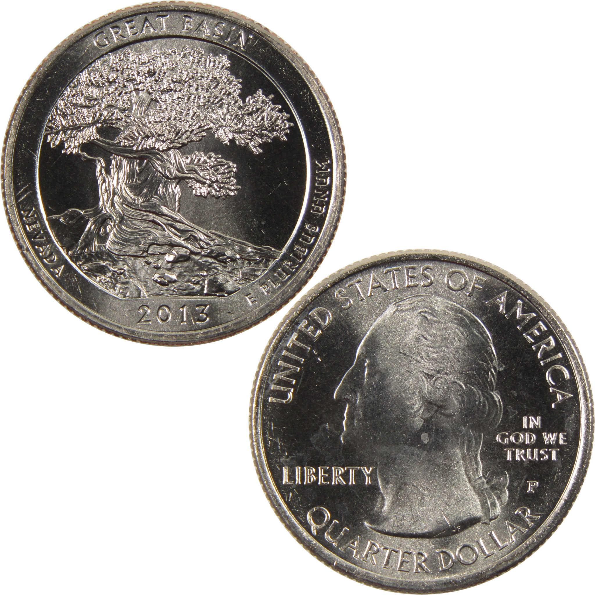 2013 P Great Basin National Park Quarter BU Uncirculated Clad 25c Coin