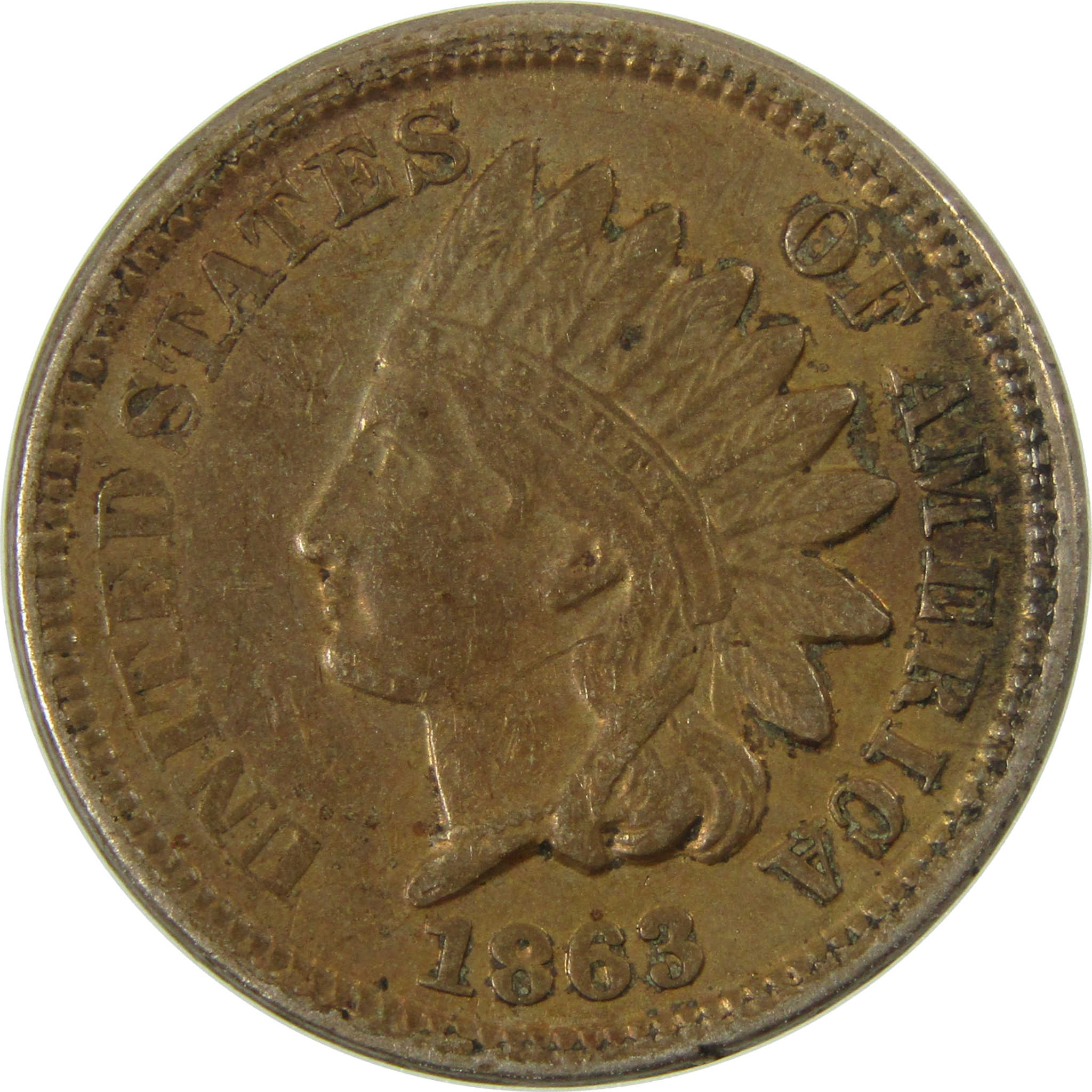 1863 Indian Head Cent XF EF Extremely Fine Penny 1c Coin SKU:I28342