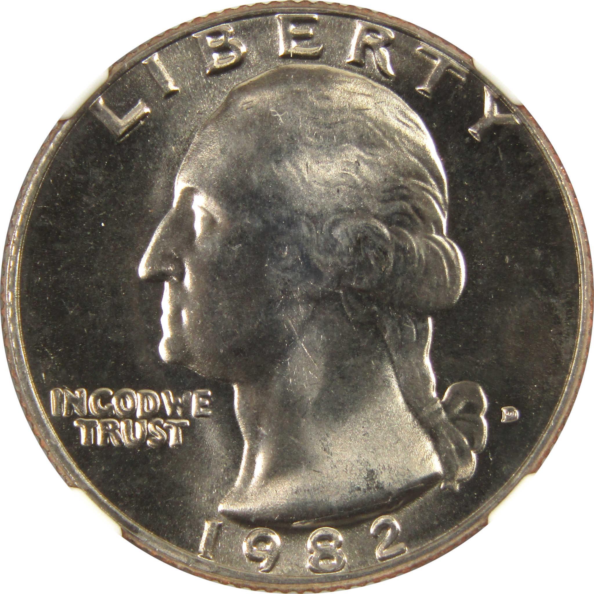 1982 D Washington Quarter MS 67 NGC Clad 25c Uncirculated SKU:I9551