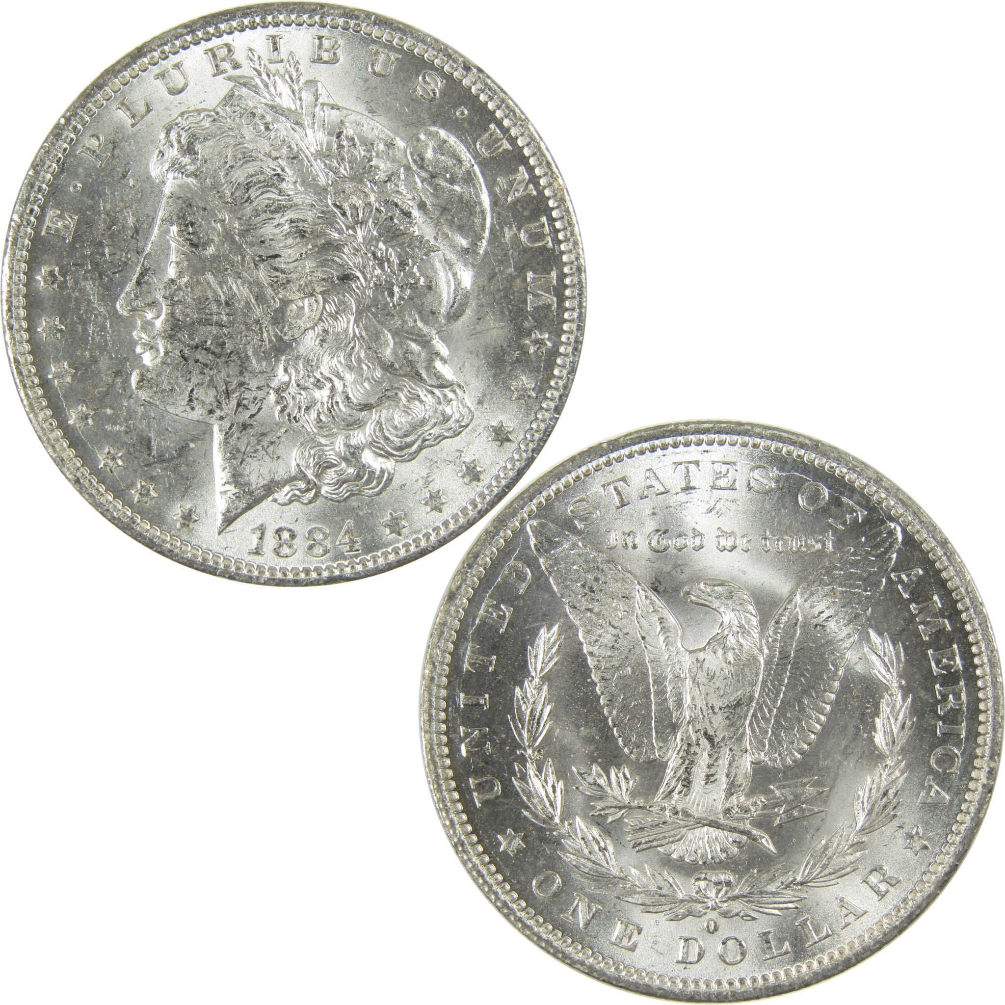 1884 O Morgan Silver Dollar Uncirculated Mint State $1 Coin SKU:I27482