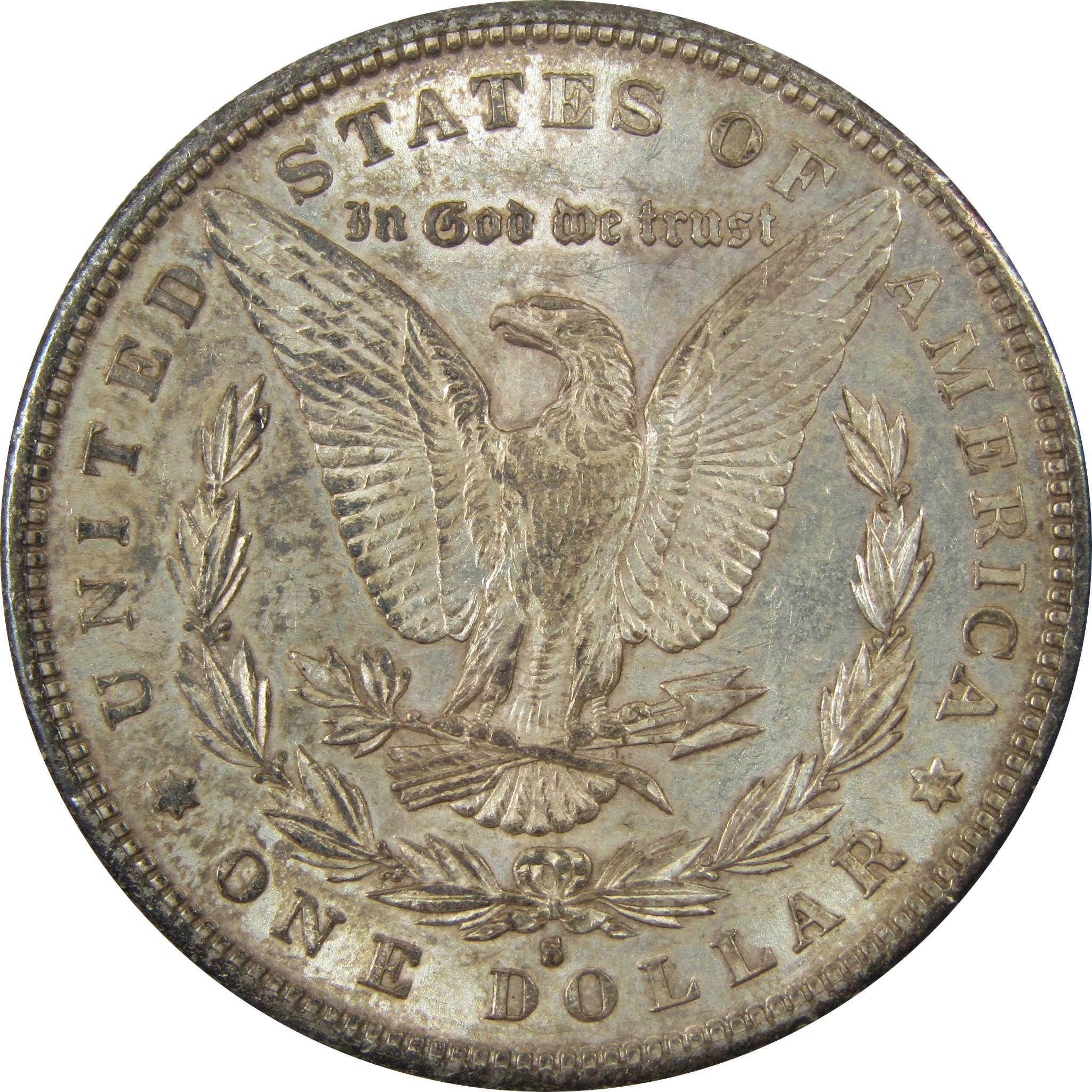 1886 S Morgan Silver Dollar AU About Uncirculated $1 Coin SKU:CP1396 - Morgan coin - Morgan silver dollar - Morgan silver dollar for sale - Profile Coins & Collectibles