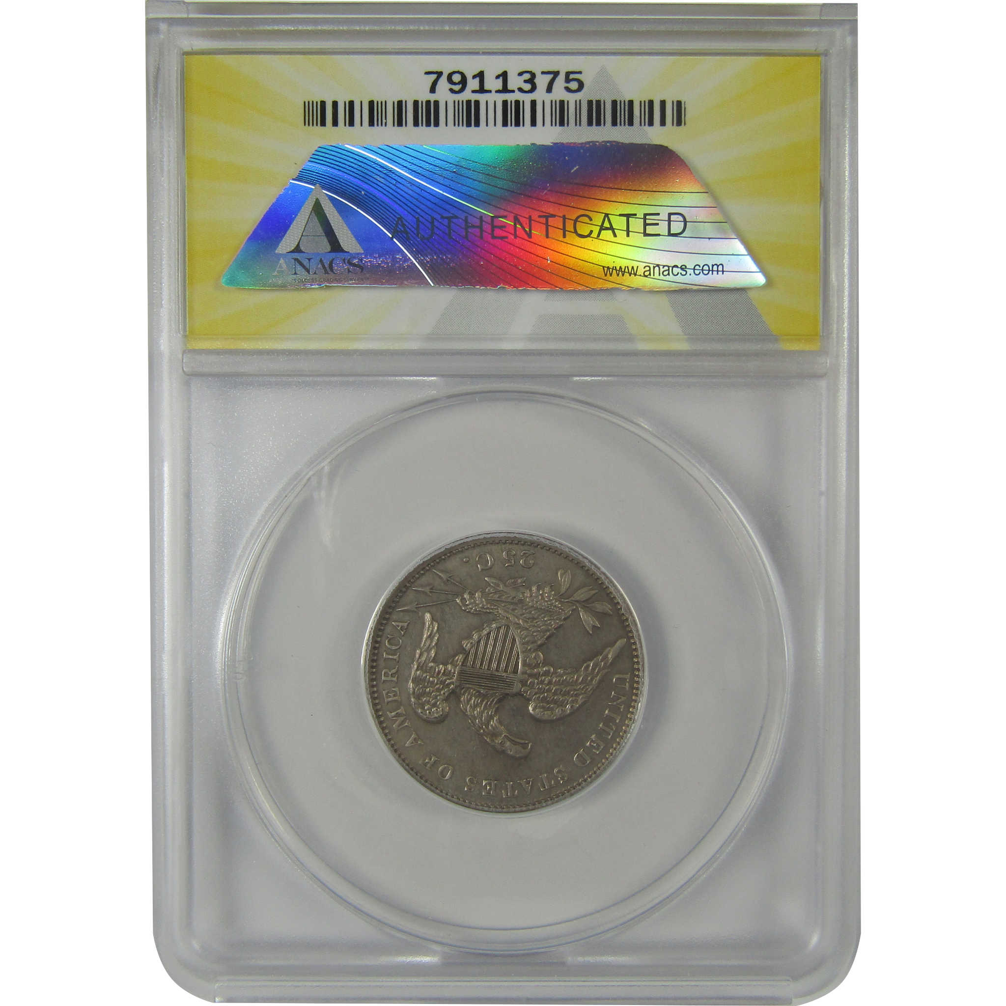 1831 Large Letters Capped Bust Quarter MS 60 Details ANACS SKU:I22966