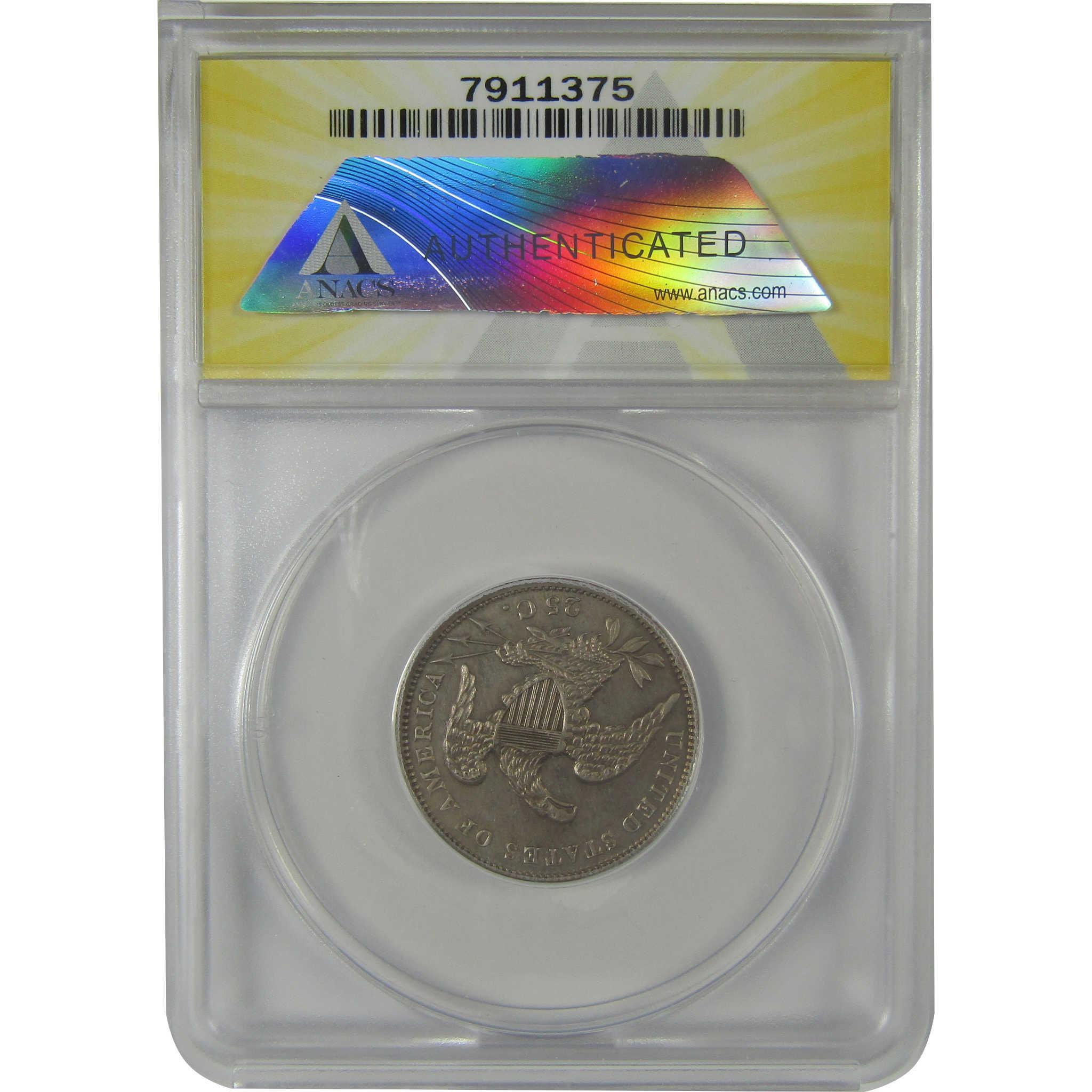 1831 Large Letters Capped Bust Quarter MS 60 Details ANACS SKU:I22966