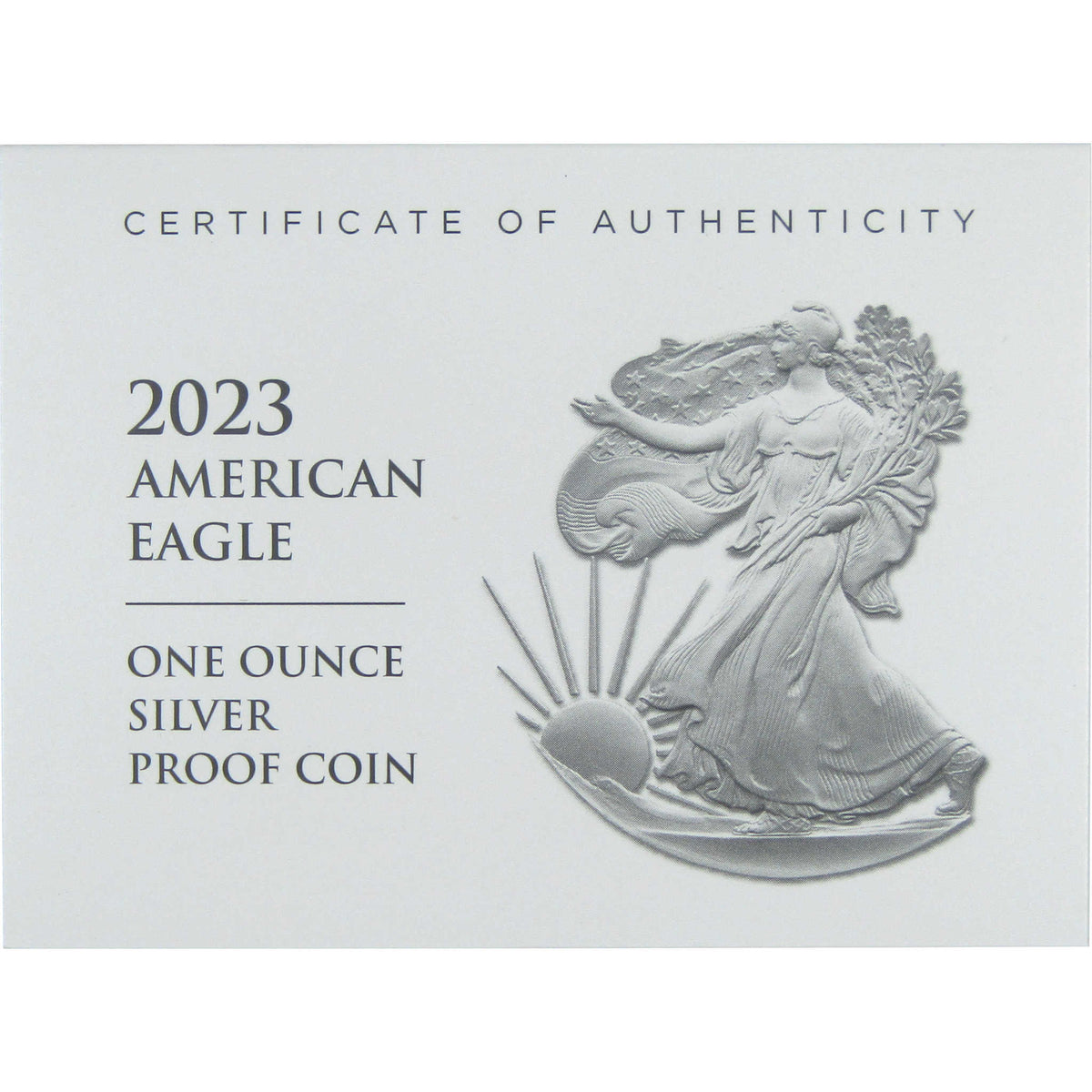 2023 S American Silver Eagle Proof $1 Coin Collectible OGP COA
