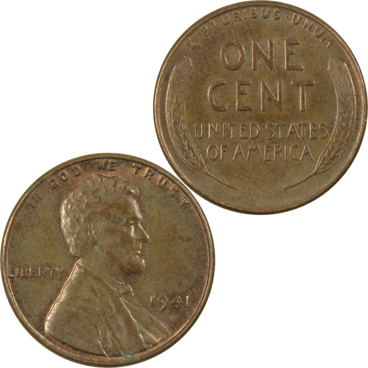 1941 Lincoln Wheat Cent AU About Uncirculated Penny 1c Coin
