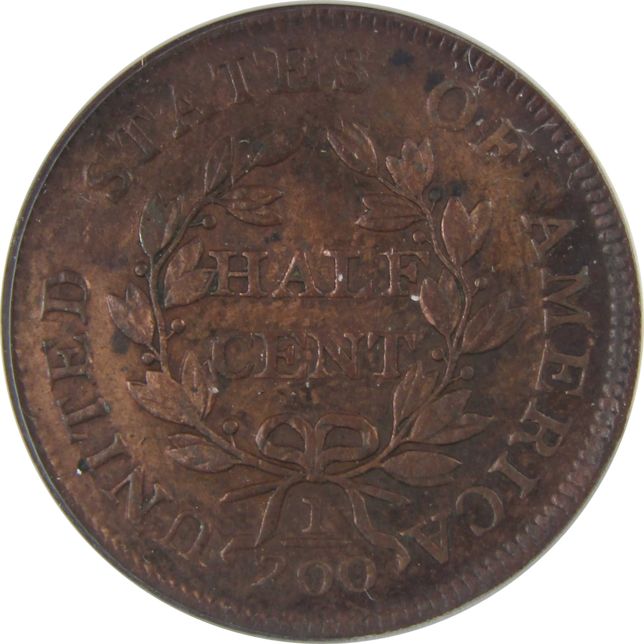 1804 Spiked Chin Draped Bust Half Cent VF 30 Details ANACS SKU:CPC1129