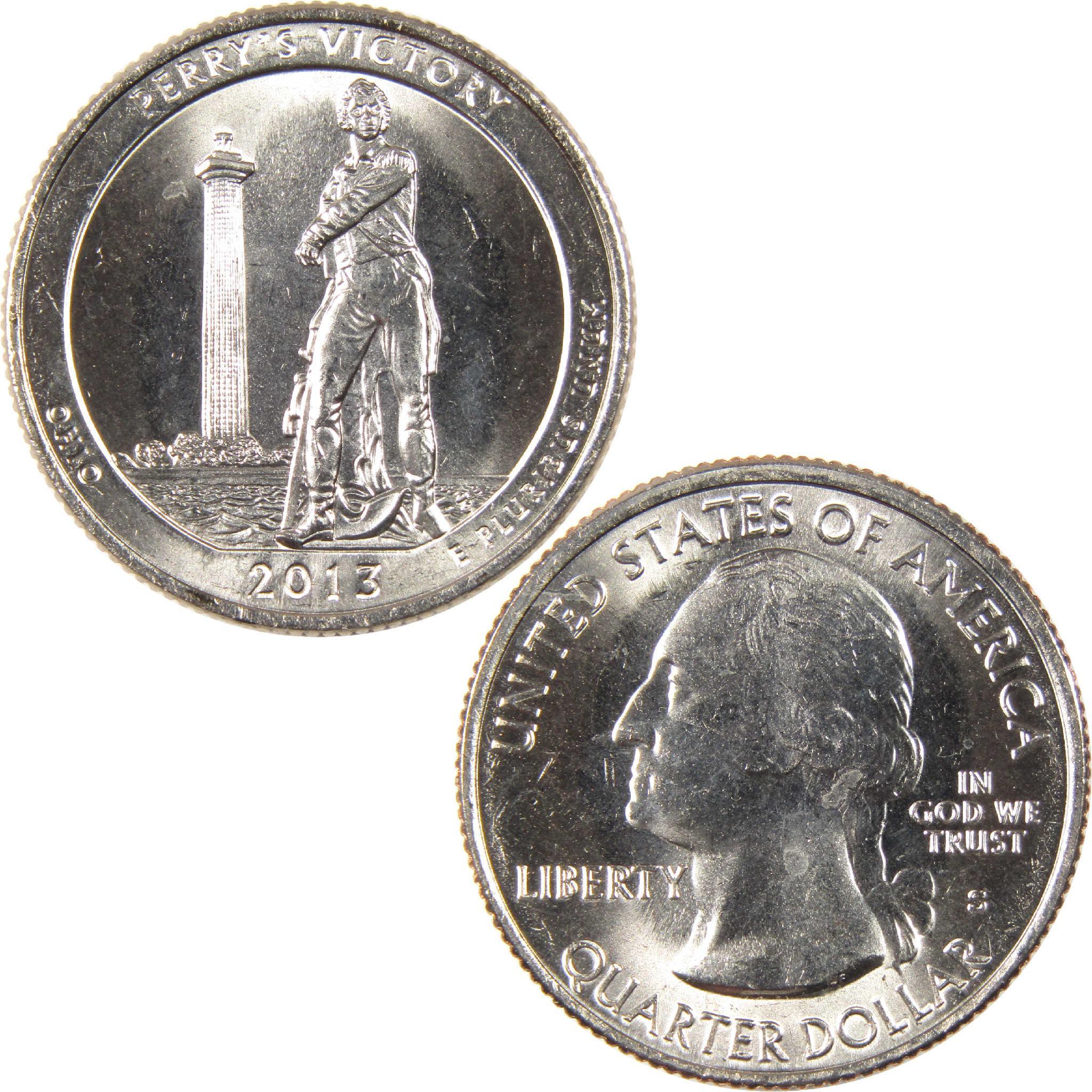 2013 Perry’s Victory Ohio quarter dollar collectible coin front and back