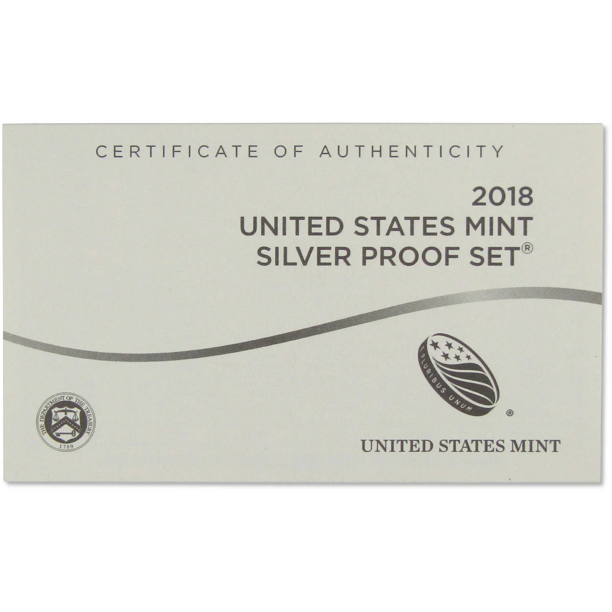 2018 Silver Proof Set U.S. Mint Original Government Packaging OGP COA