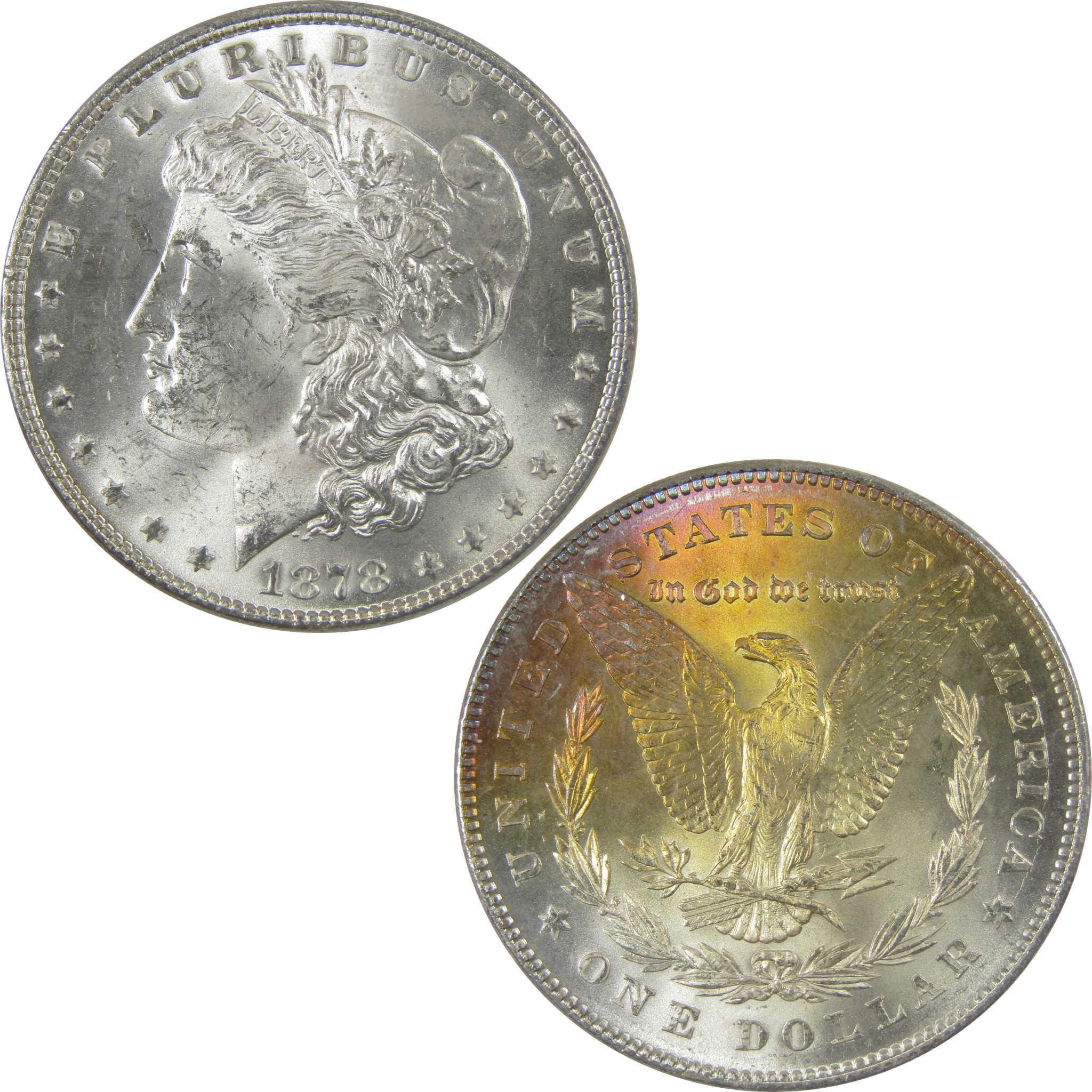 1878 7TF Rev 78 Morgan Silver $1 Uncirculated Toned SKU:I23576