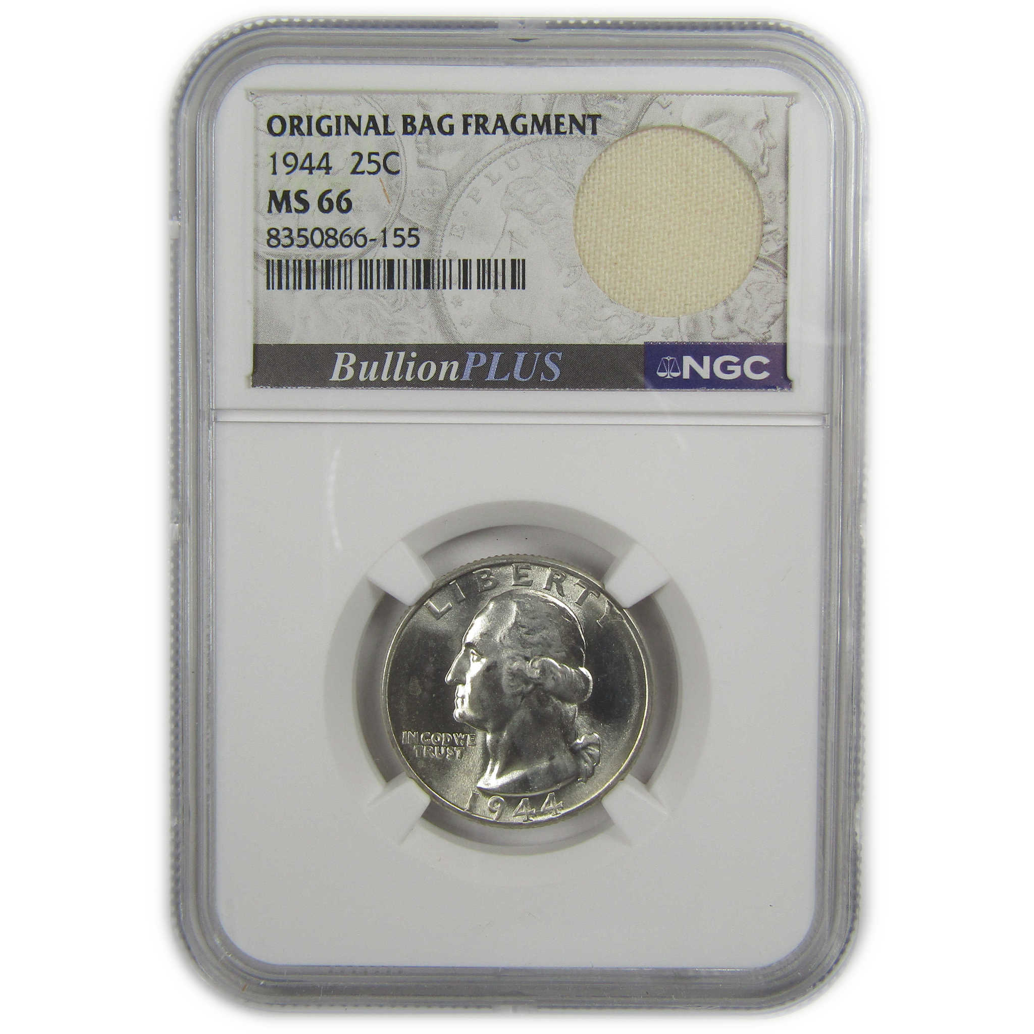 1944 Washington Quarter MS 66 NGC Silver Bag Fragment SKU:I20498