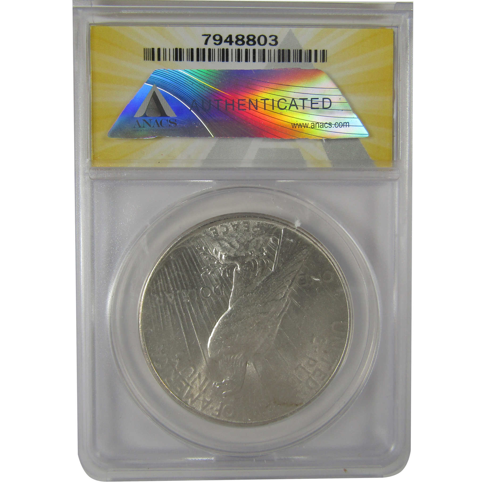 1935 Peace Dollar MS 62 ANACS Silver Uncirculated $1 Coin SKU:I23067