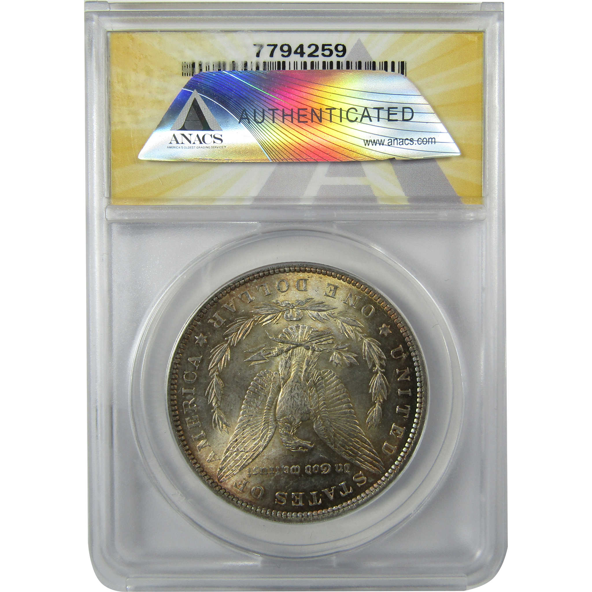 1881 Morgan Silver Dollar MS 63 ANACS Uncirculated Toned SKU:I25791